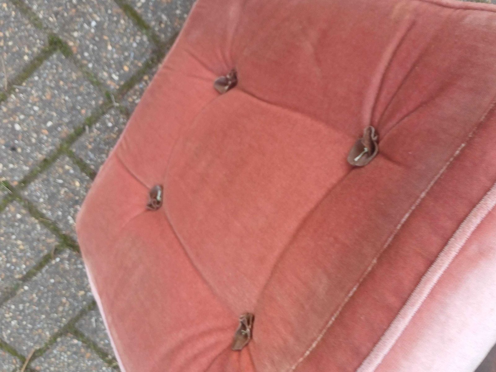 photo vintage Mid Century Beech Armchair Cane Back Occasional Chair Removable Cushion Vintage Lounge Seat Wooden Frame Free Hand Delivery