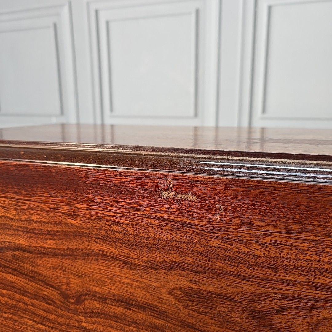 photo for sale Antique Style Dining Table Mahogany Drop Leaf Oval Inlaid Gate Leg Vintage