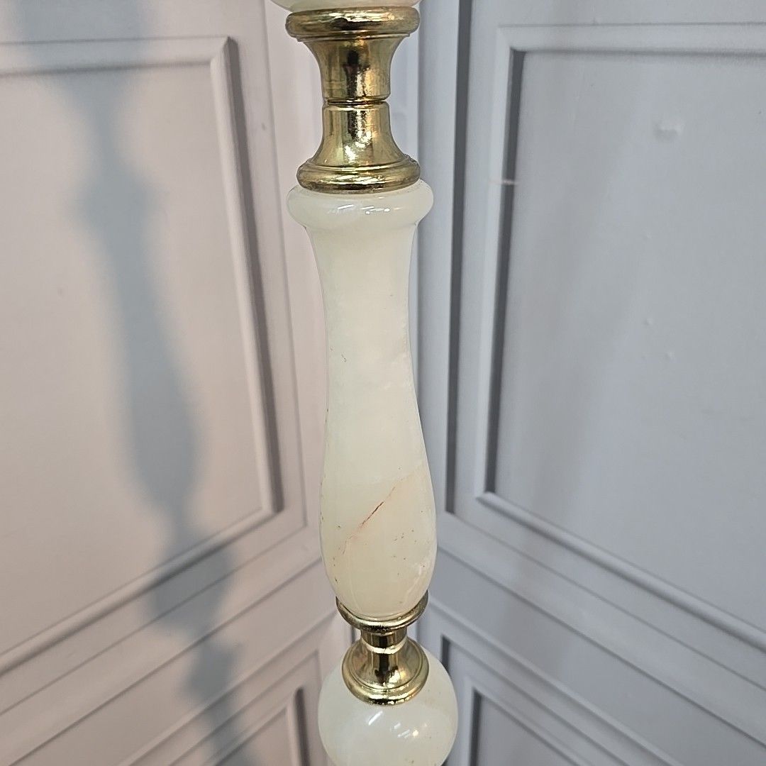Vintage Onyx Marble Lamp Floor Light Room Standard Lamp Retro For Rewiring photo buy