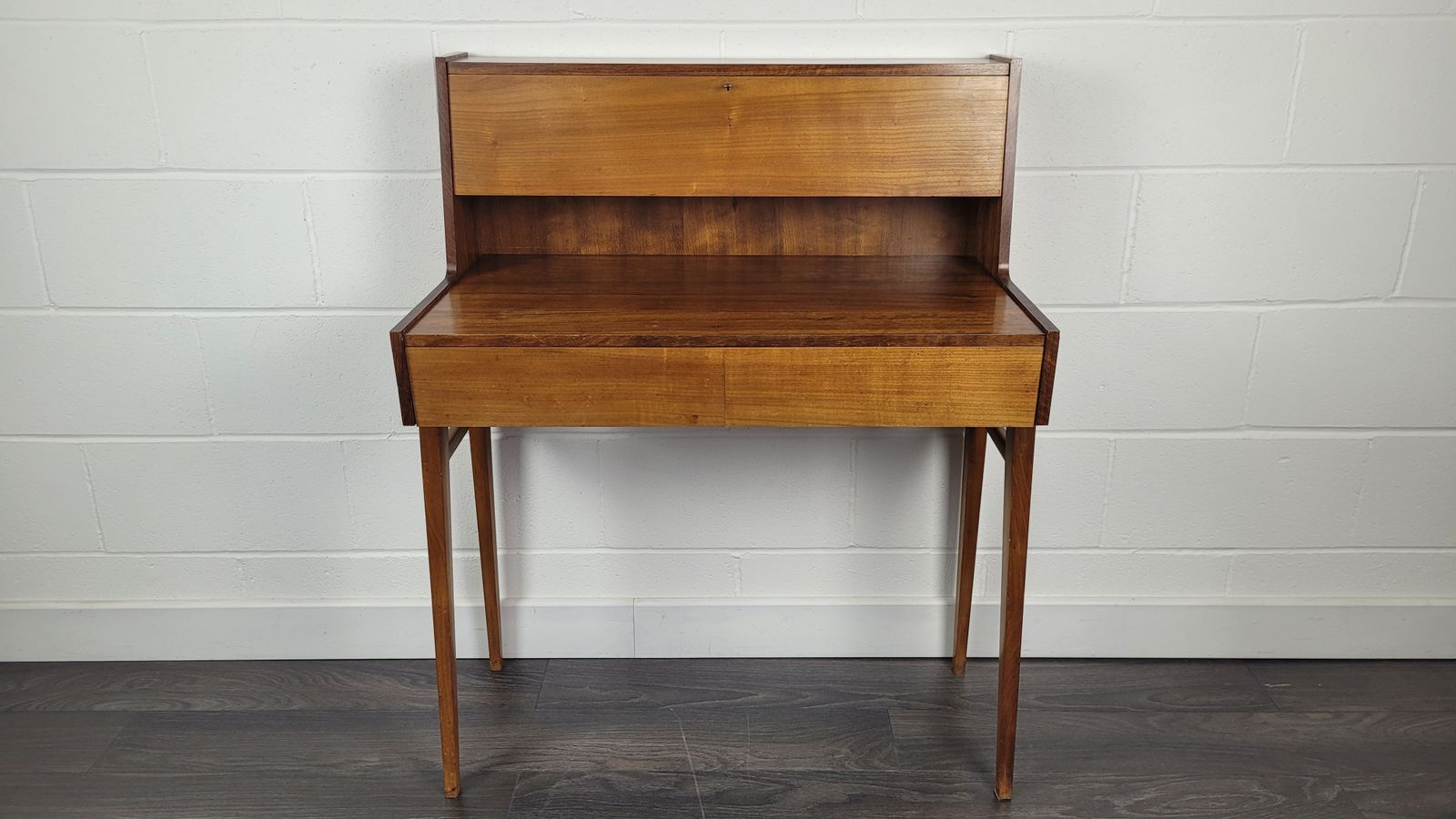 Mid Century Desk 1960s, Teak, Vintage photo for sale