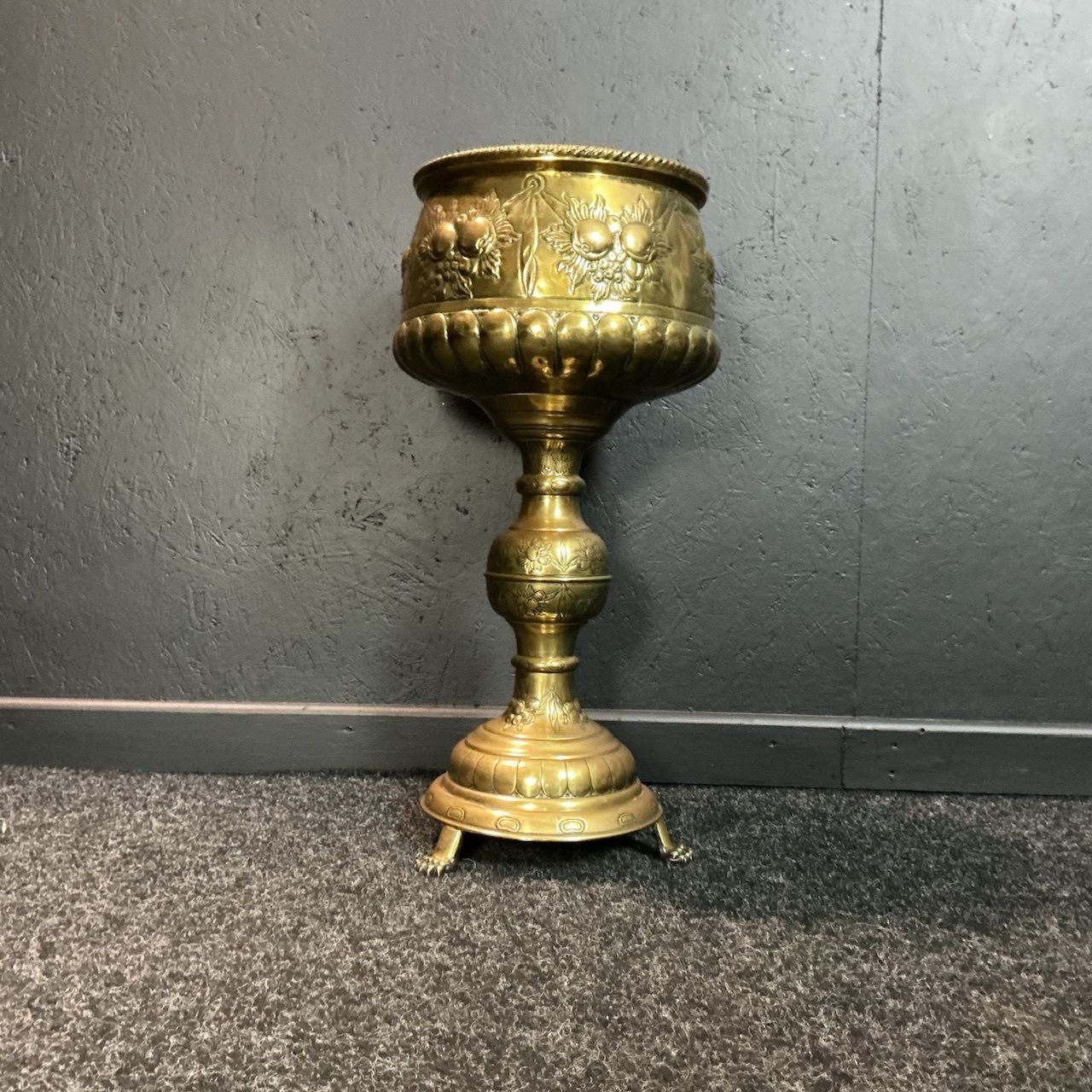 Antique Brass Planter, 1900s