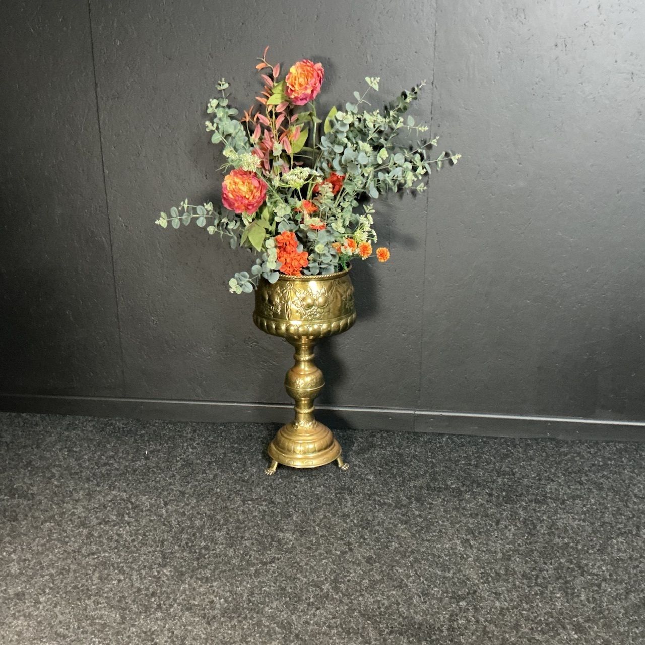 Antique Brass Planter, 1900s photo furniture