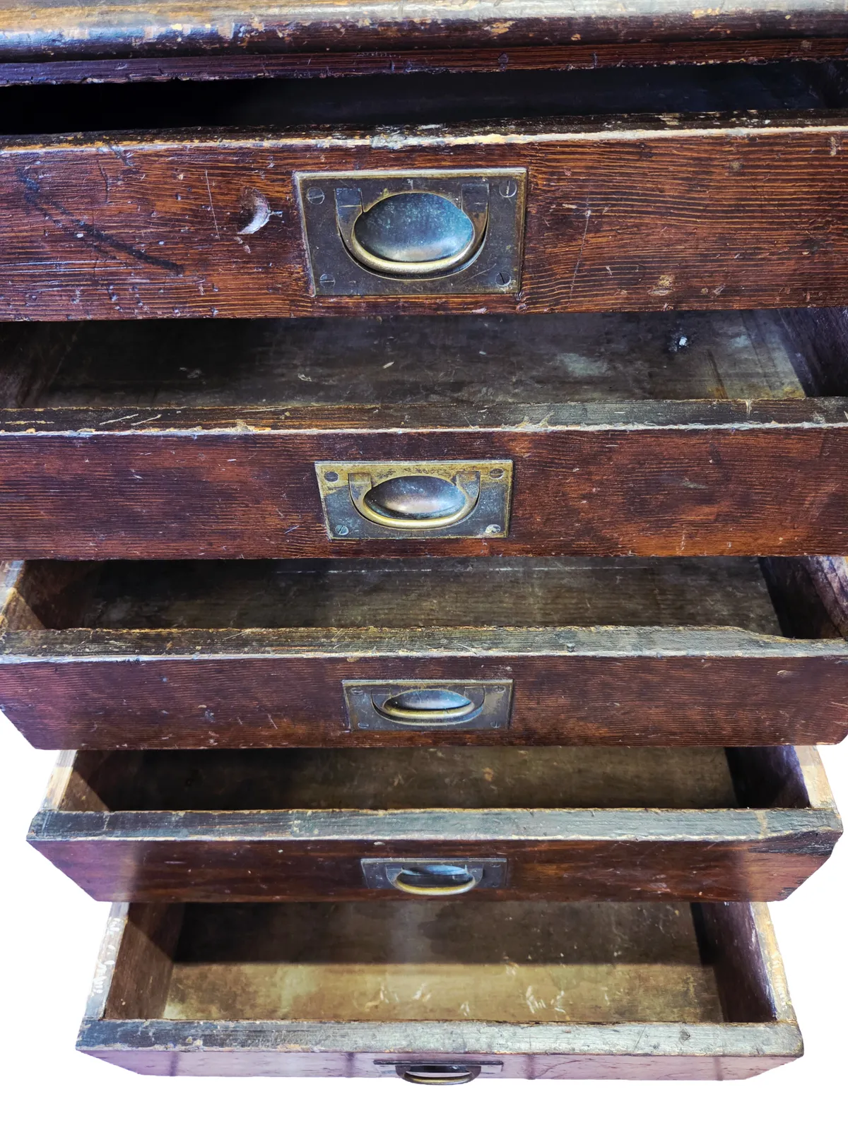 Early 20th Century Industrial Pine Drawers   6 Drawer Filing Cabinet photo 645.0