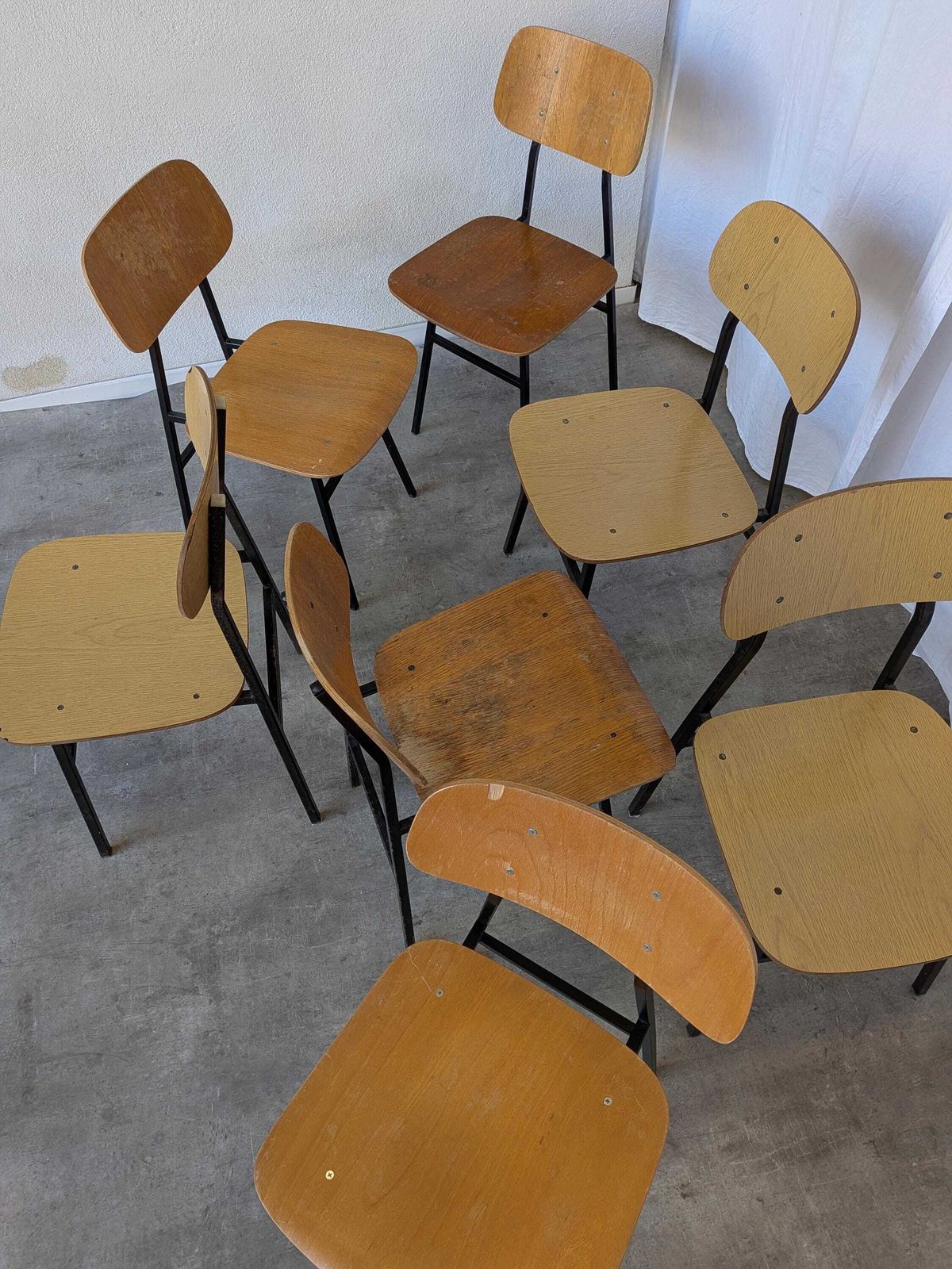 Vintage Industrial School Chair / Stol Kamnik 1970s Yugoslavia (7 In Stock) photo furniture