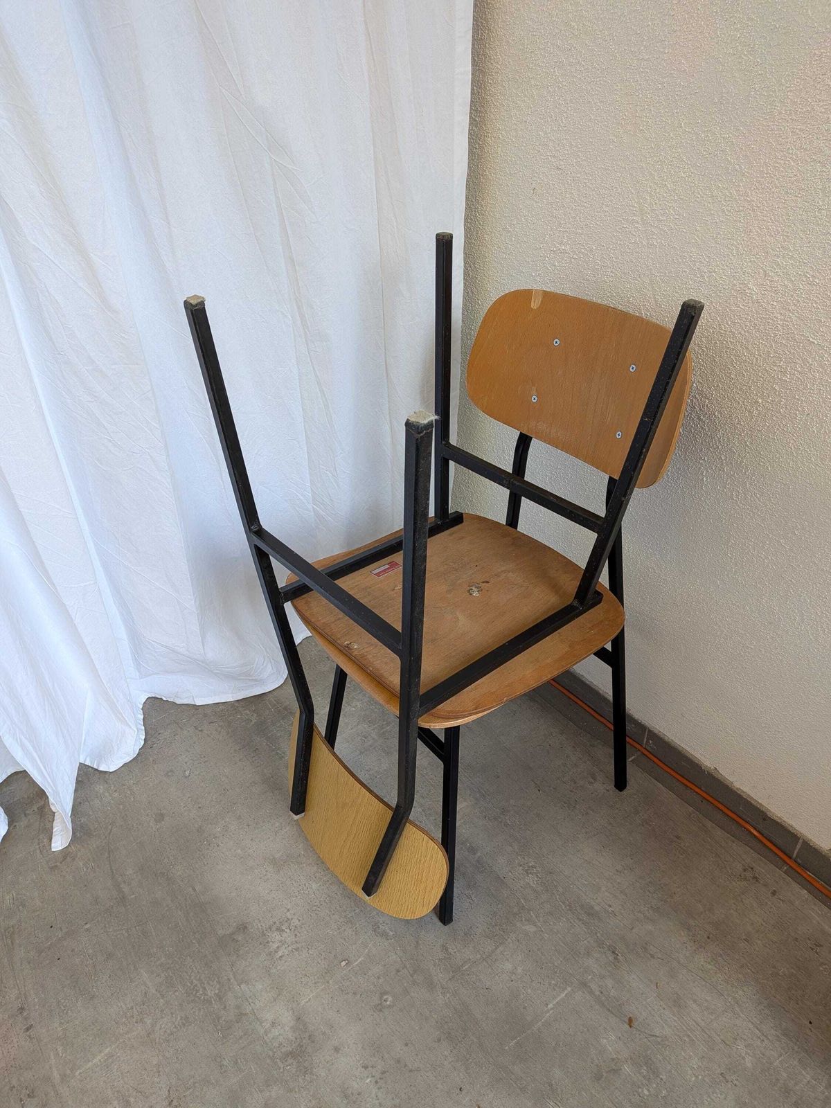 photo furniture Vintage Industrial School Chair / Stol Kamnik 1970s Yugoslavia (7 In Stock)