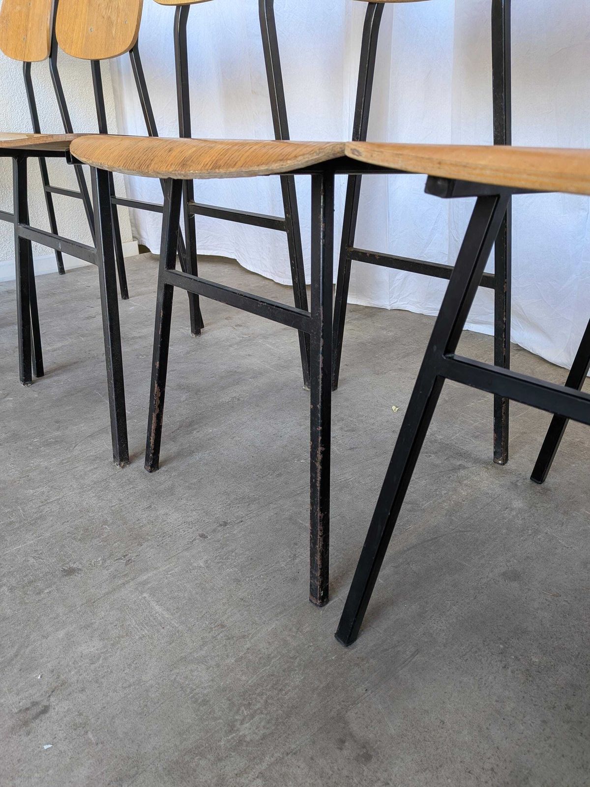 243.0 Vintage Industrial School Chair / Stol Kamnik 1970s Yugoslavia (7 In Stock) photo