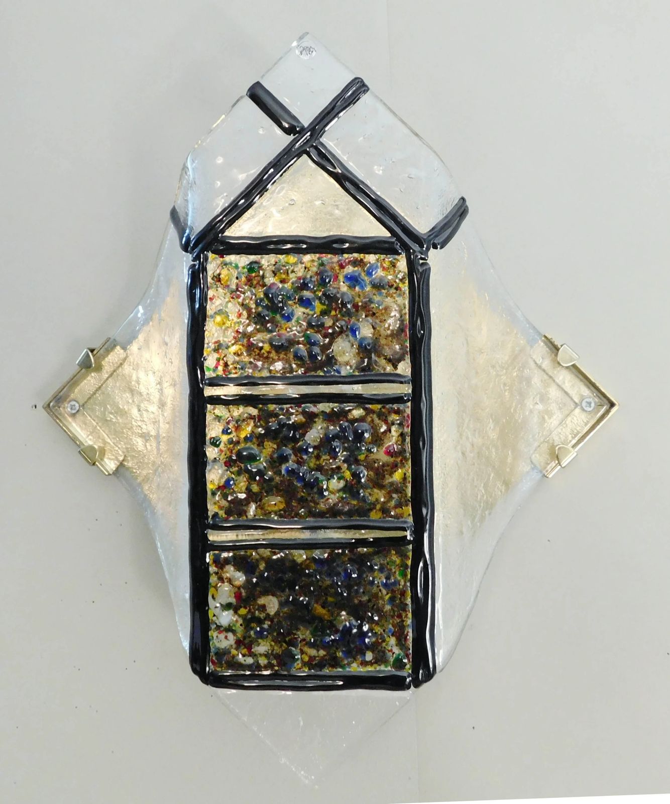 Pair Of "Rombo" Brutalist Murano Sconces photo for sale