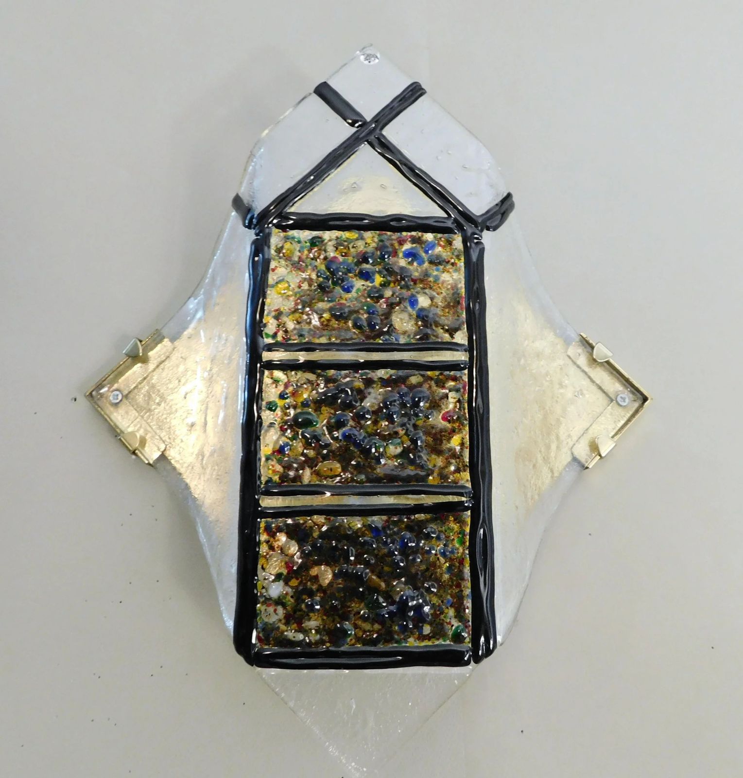 Pair Of "Rombo" Brutalist Murano Sconces photo Lighting