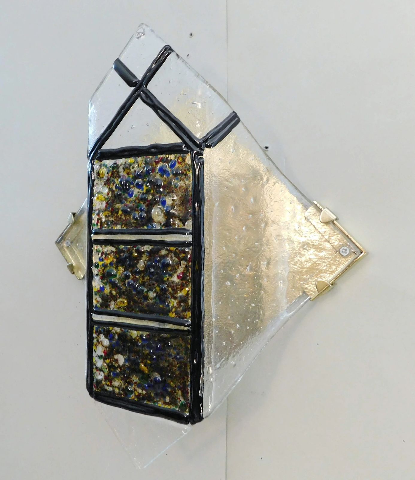 Pair Of "Rombo" Brutalist Murano Sconces photo vinterior