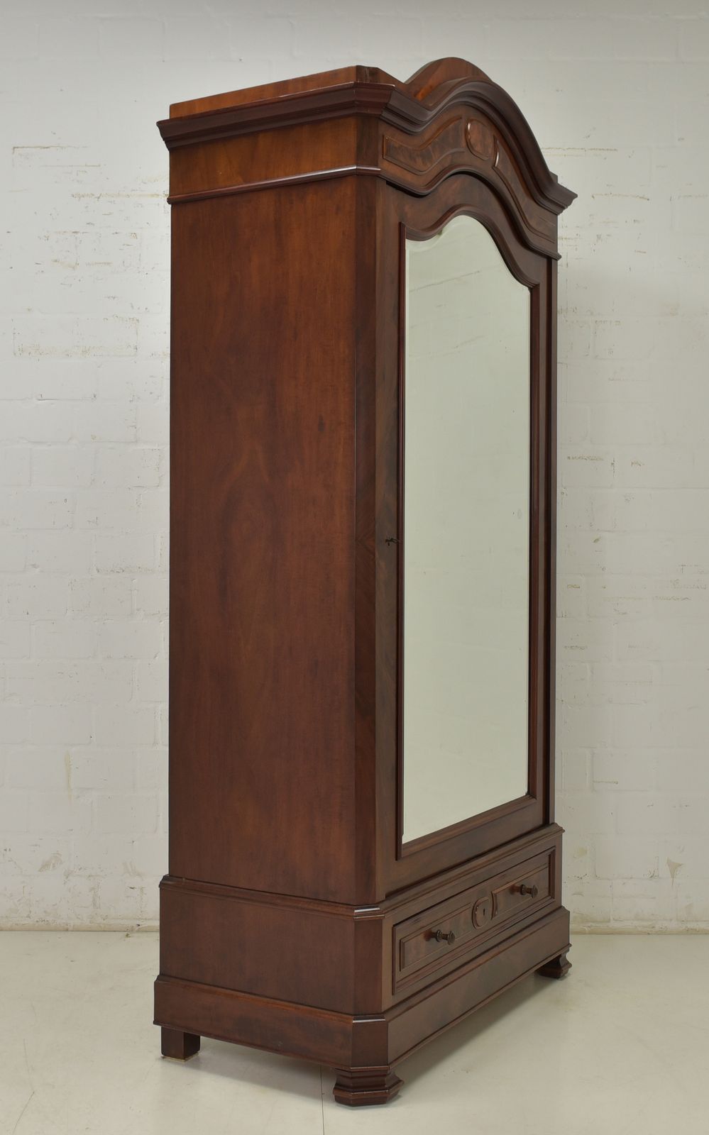 Furniture Antique! Single Door Wardrobe, Restored Mahogany, Louis Philippe Style, Hall Wardrobe photo