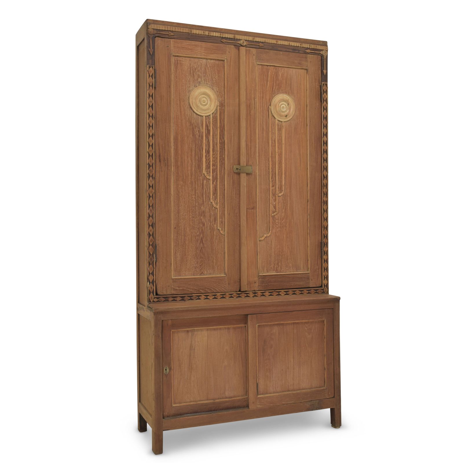 Antique! Narrow Art Deco Cabinet, Restored, Display Case, Collector's Cabinet, 2 Of 2