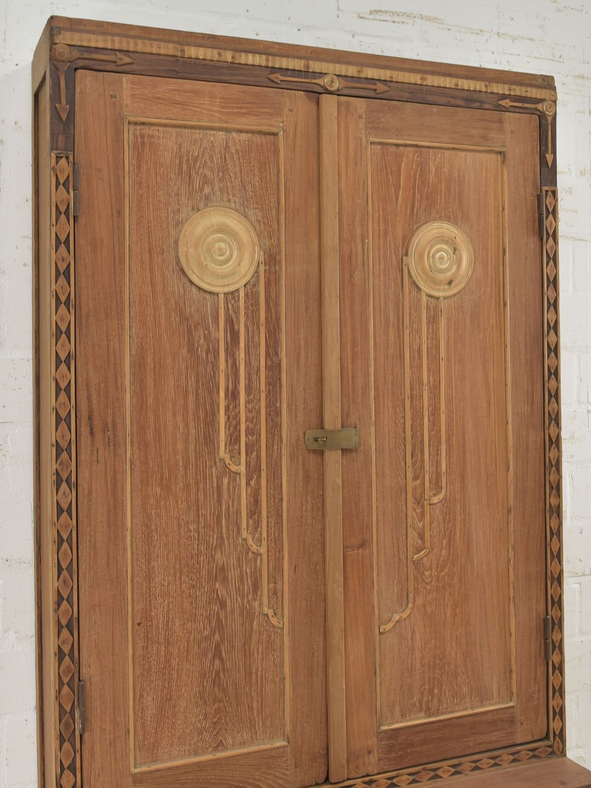 Antique! Narrow Art Deco Cabinet, Restored, Display Case, Collector's Cabinet, 2 Of 2 photo vintage