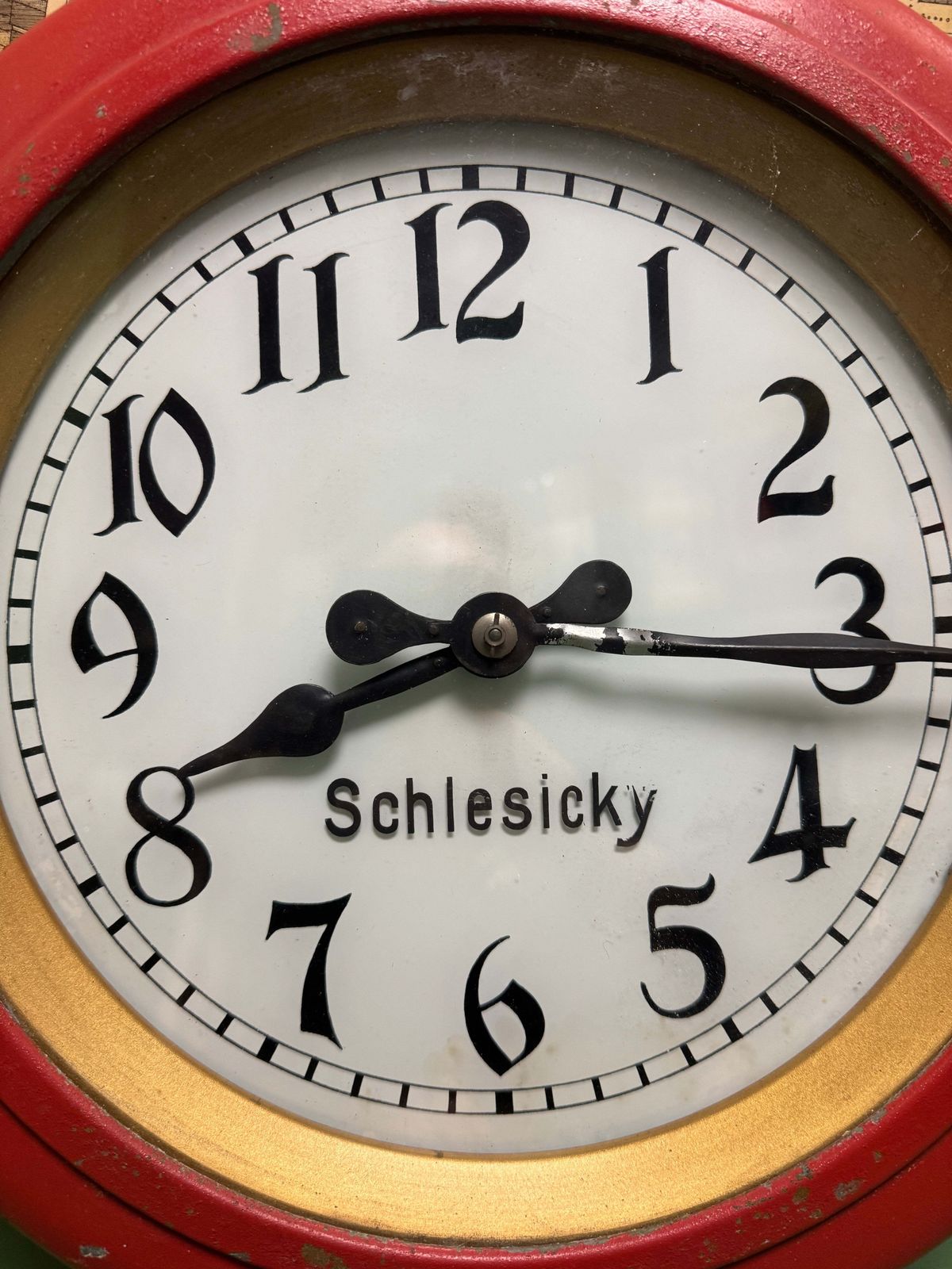 Early 1900s Ctw Shop Clock From Renowned Watchmaker & Dealer F.Schlesicky photo vintage