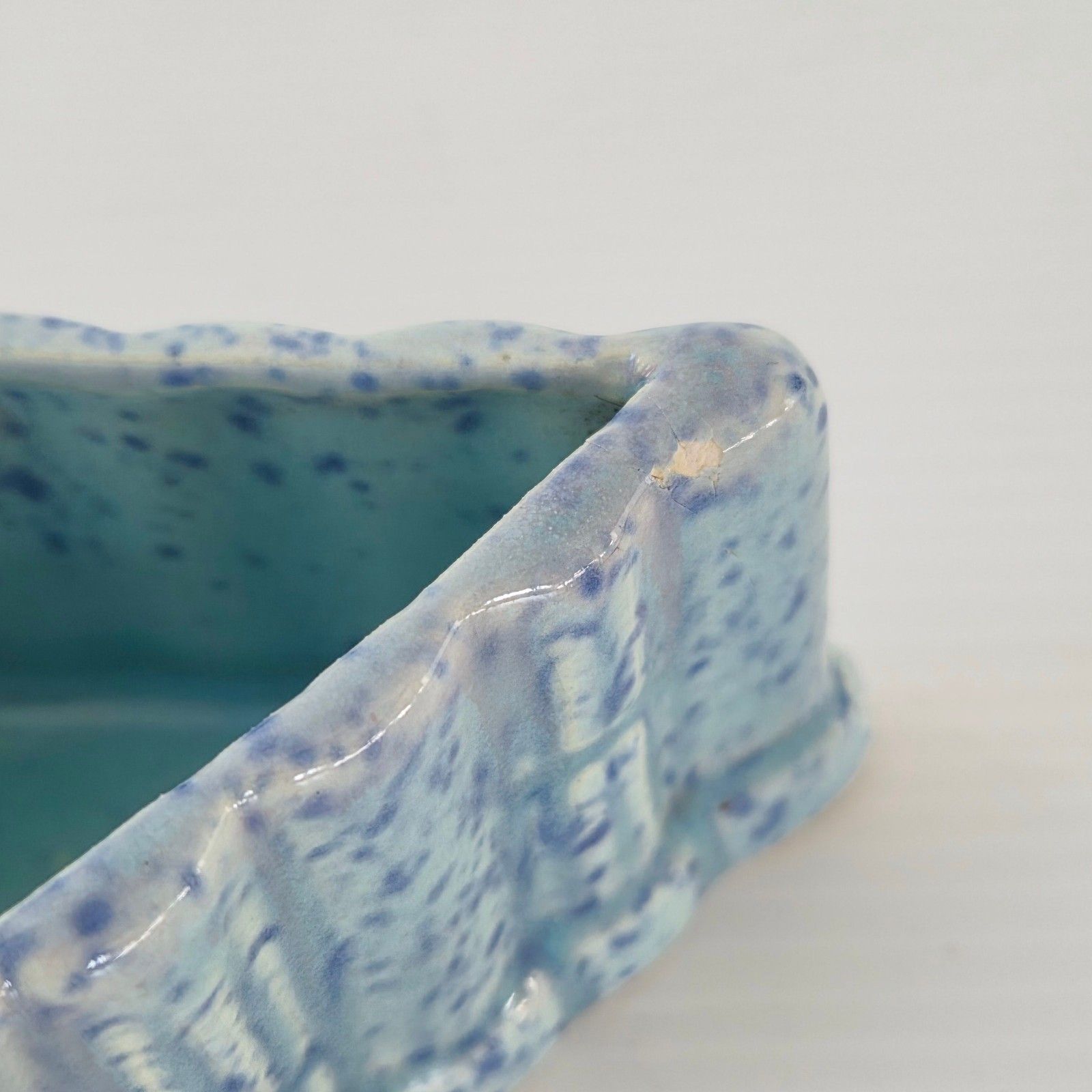 Vintage 1950 Italian 50s 1950s Rockabilly Blue Ceramic Tobacco Set photo buy