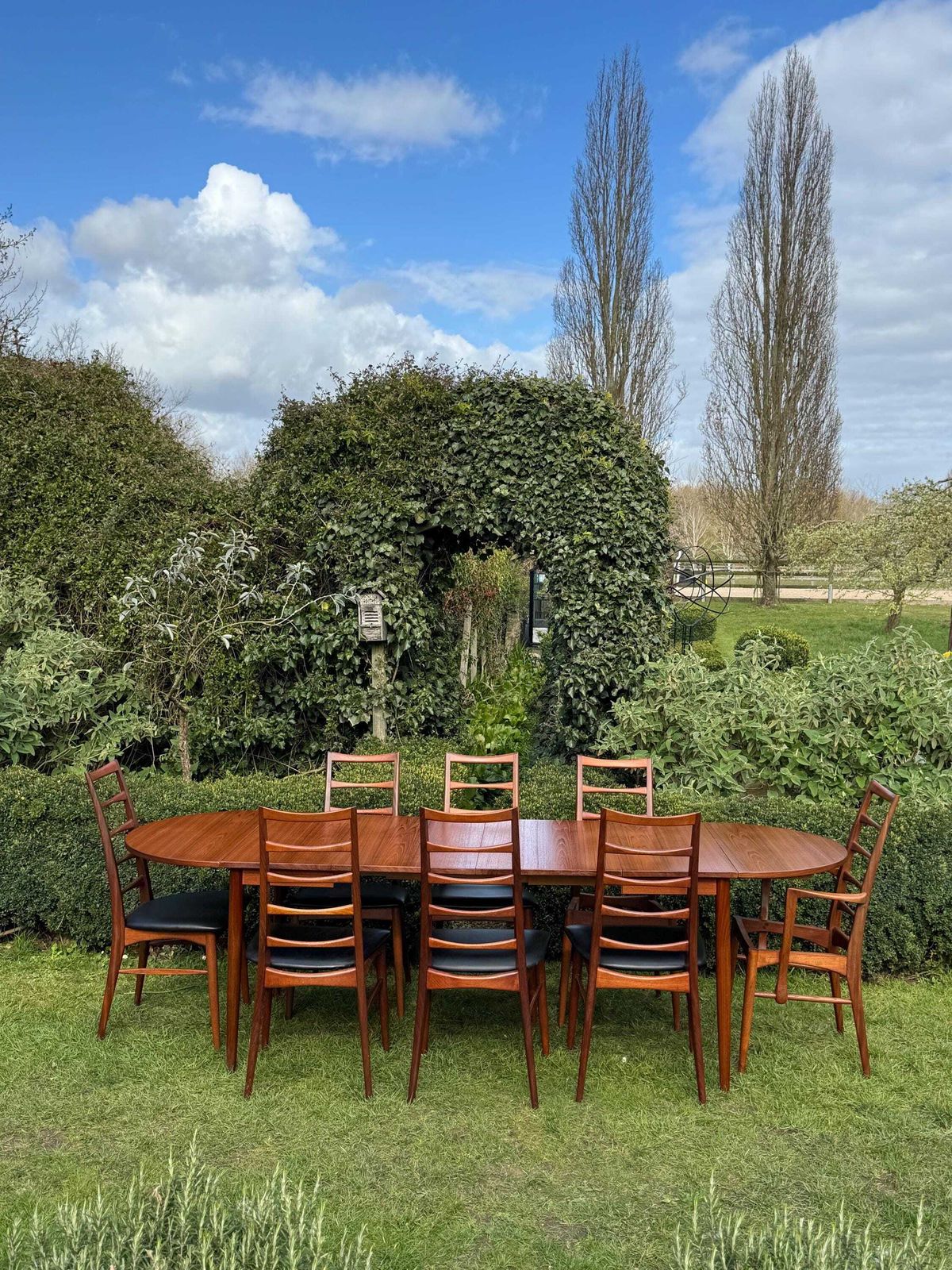 1950.0 Mid Century Danish Teak Dining Table By Arne Vodder Seats 8 To 10 ;1960 photo