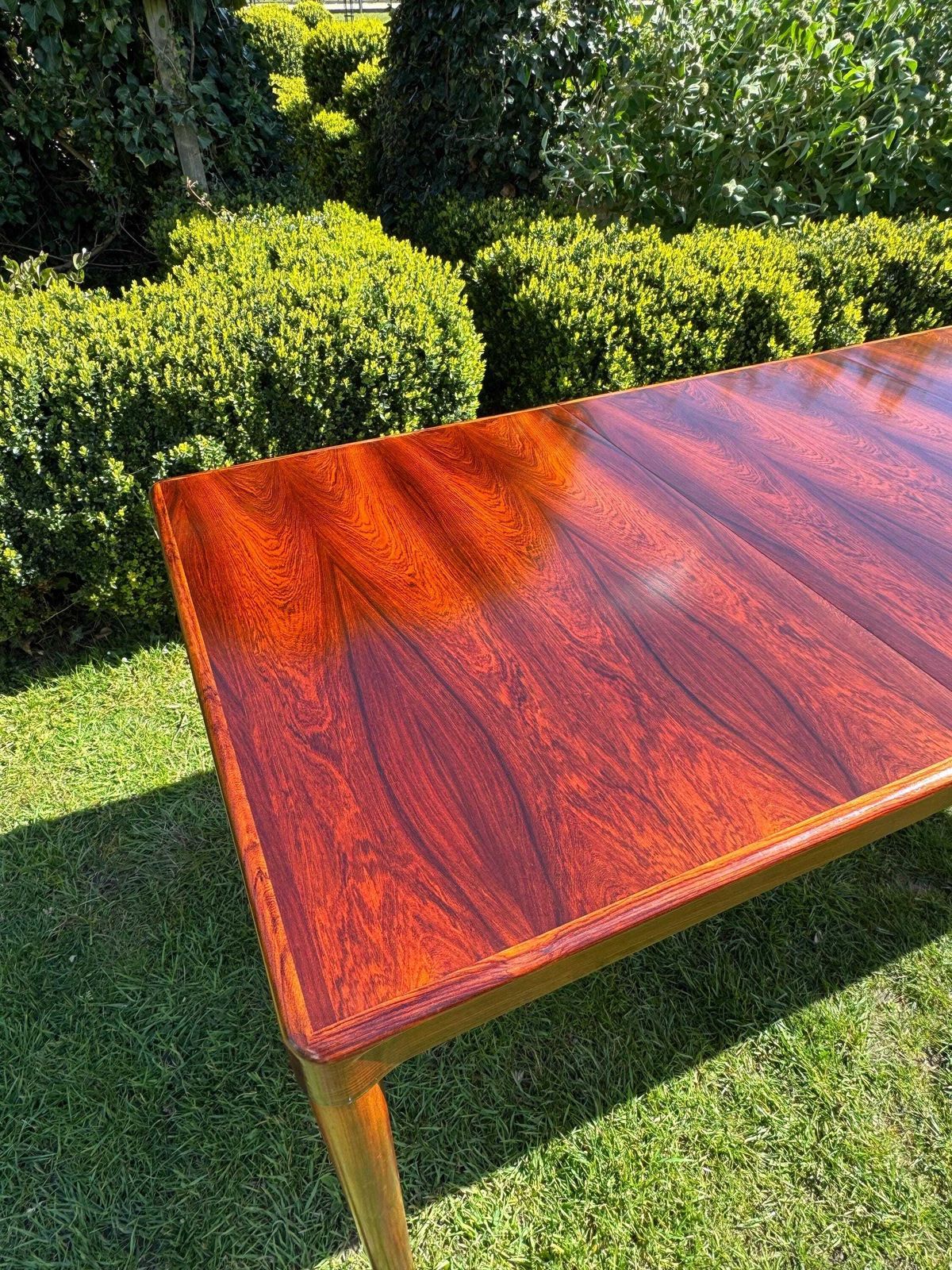 Mid Century Modern Danish Rosewood Dining Table By H. W. Klein For Bramin, 1960s   Pending A10 Certificate photo vinterior