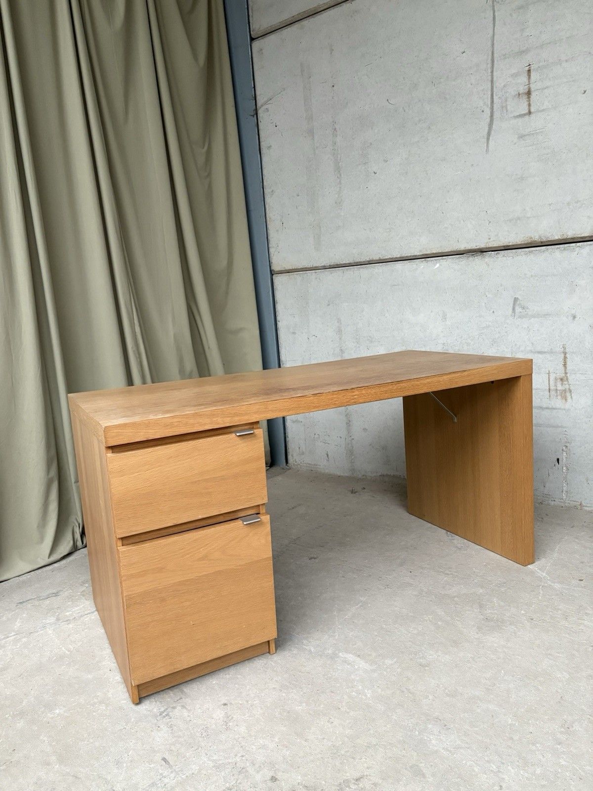Vtg Mid Century Style Oak Desk Dining Table Danish Scandi Retro R1151 photo vintage