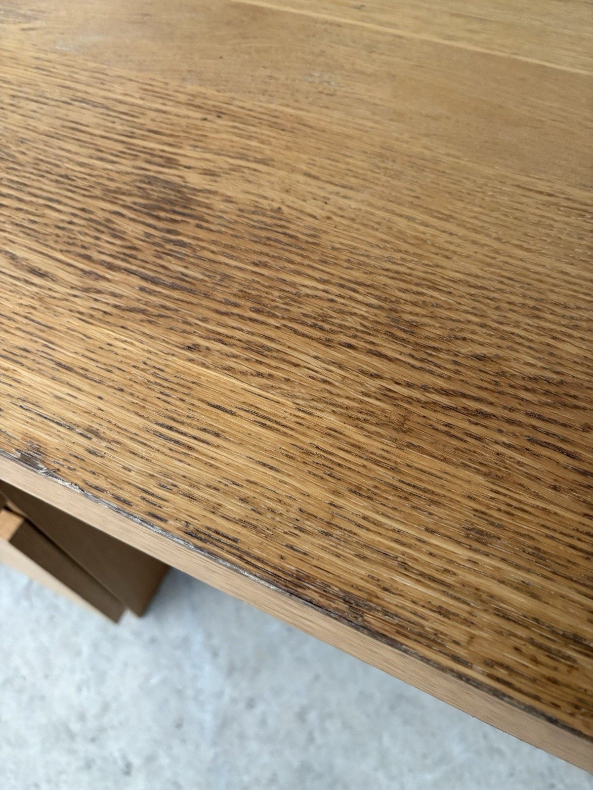 photo vinterior Vtg Mid Century Style Oak Desk Dining Table Danish Scandi Retro R1151