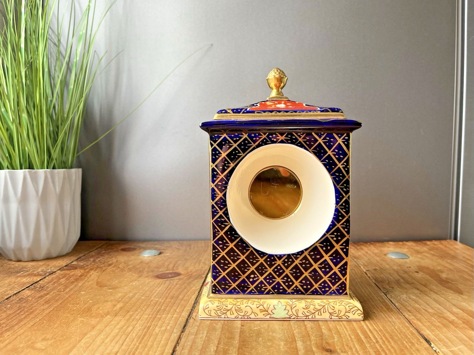Fully Working Masons Ironstone Double Landscape Gilded Carriage Mantel Clock photo 65.0