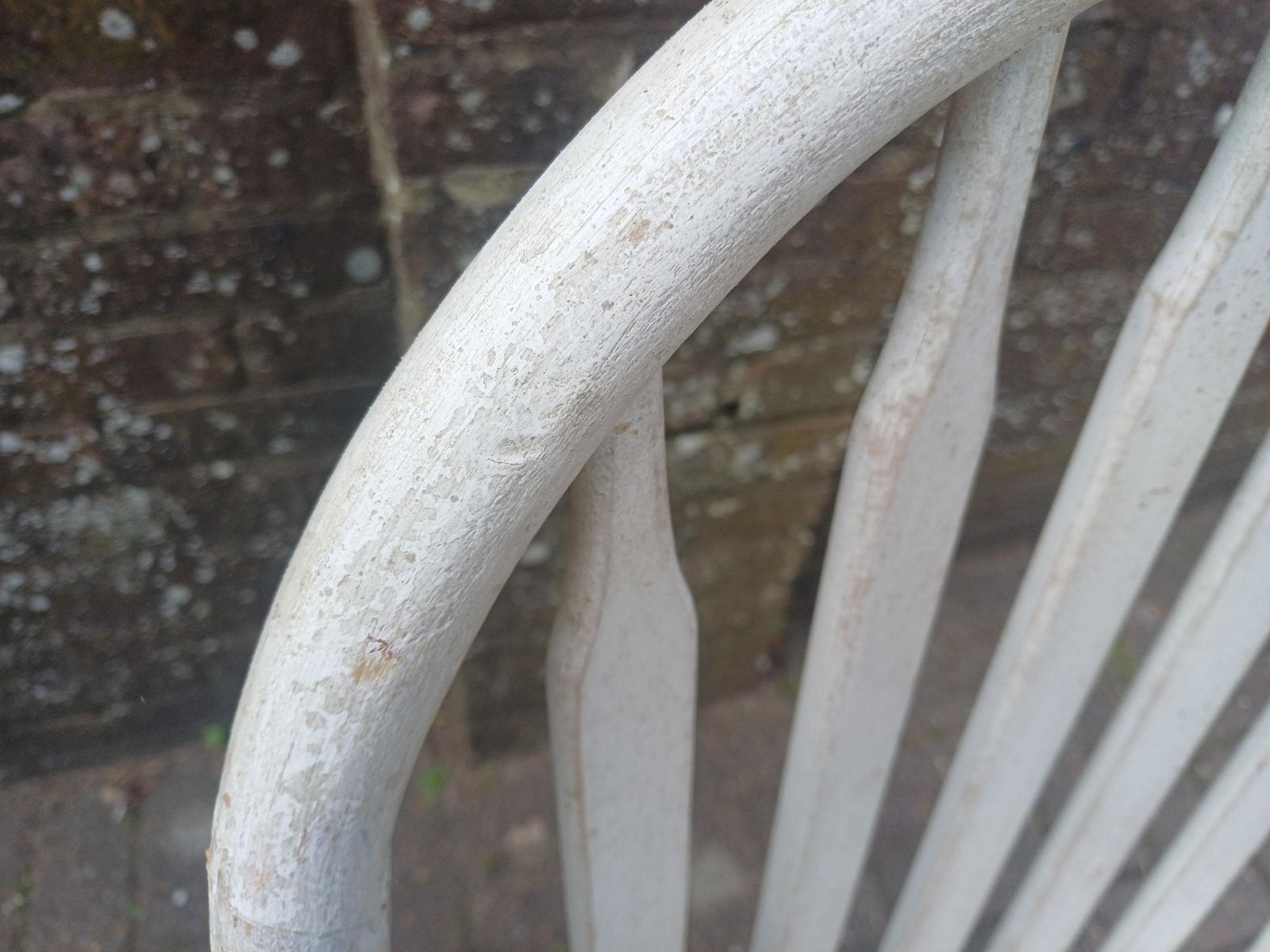 photo furniture High Quality Loaf Painted Dining Chairs Set Of Four White Shabby Chic Solid Wood Handmade Heavy Vintage Style Free Hand Delivery