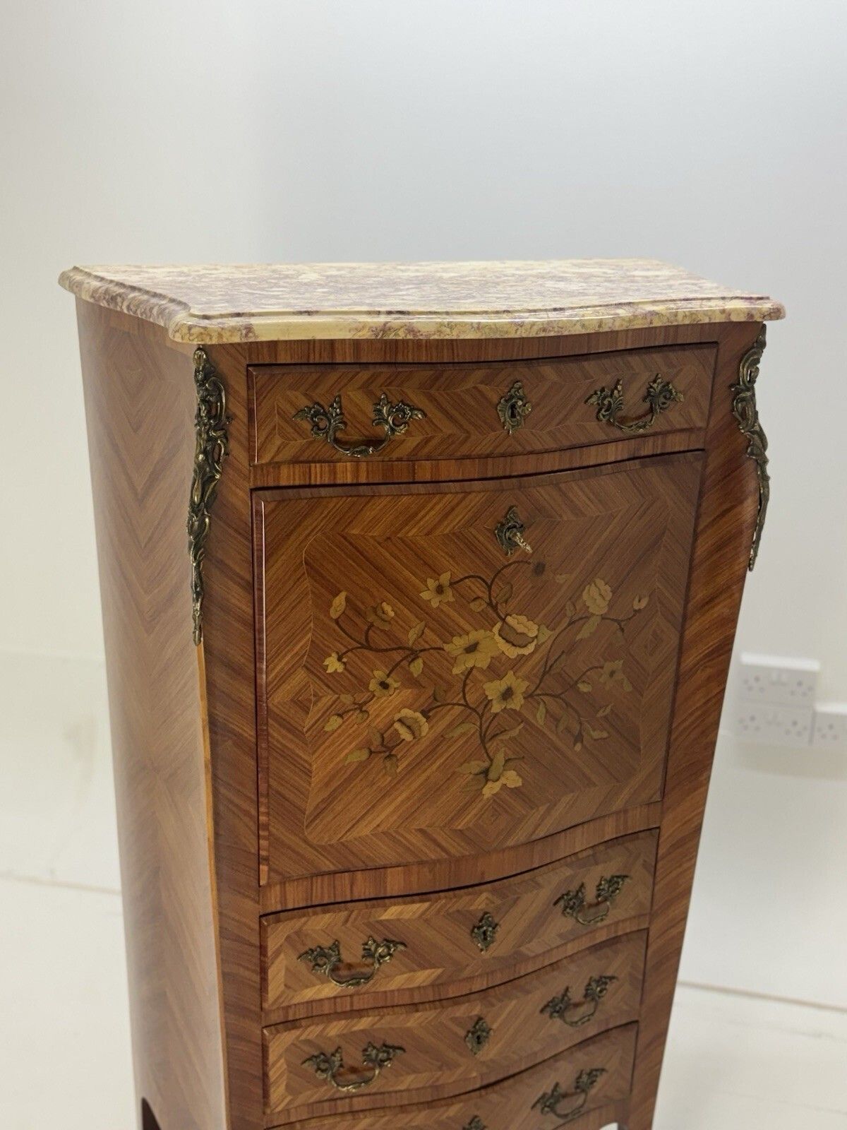 French Style Secretaire / Fall Front Writing Bureau Tallboy Louis XV photo Furniture