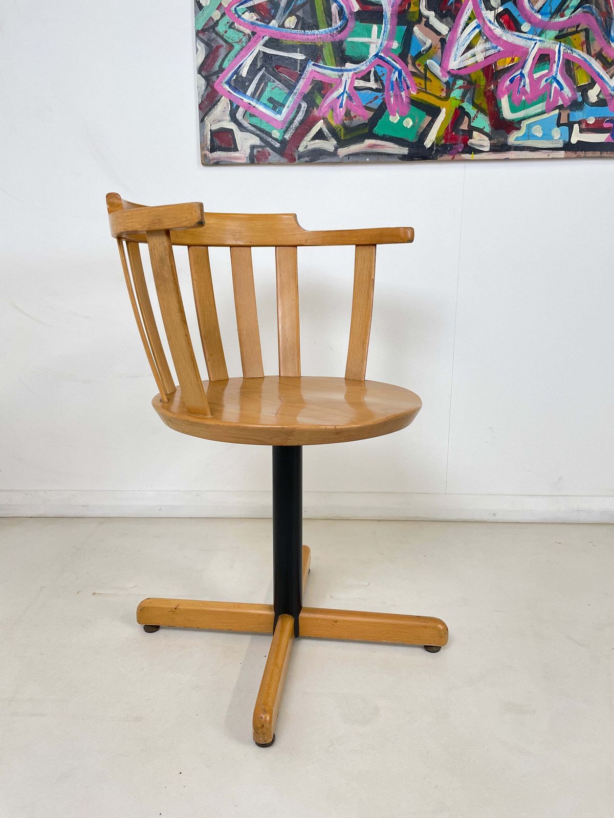 1950s Centa Swivel Desk Chair In Beech Wood photo buy