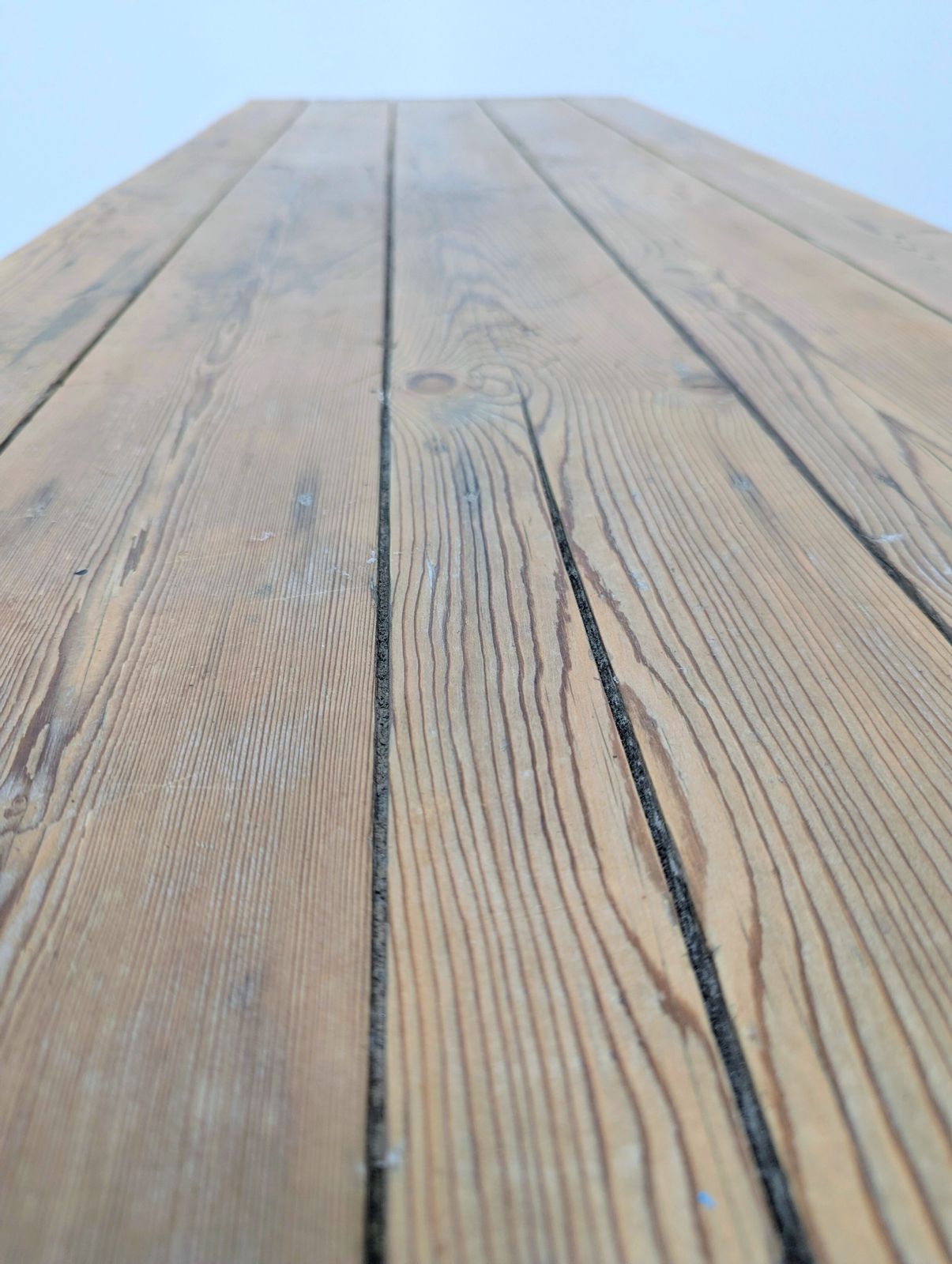 Vintage Rustic Pine Refectory Table 5 Plank Top Delivery Available 0295 photo vintage
