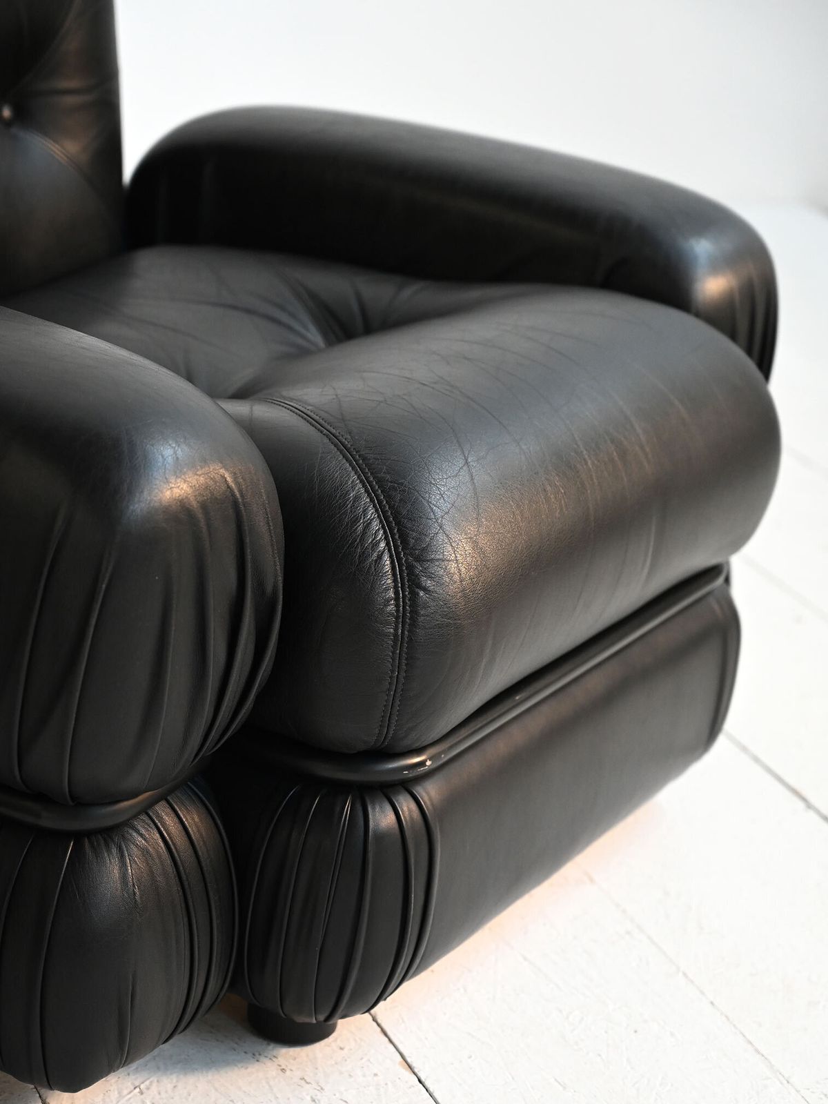 Black Leather And Tubular Steel Armchairs From The 1970s photo vinterior