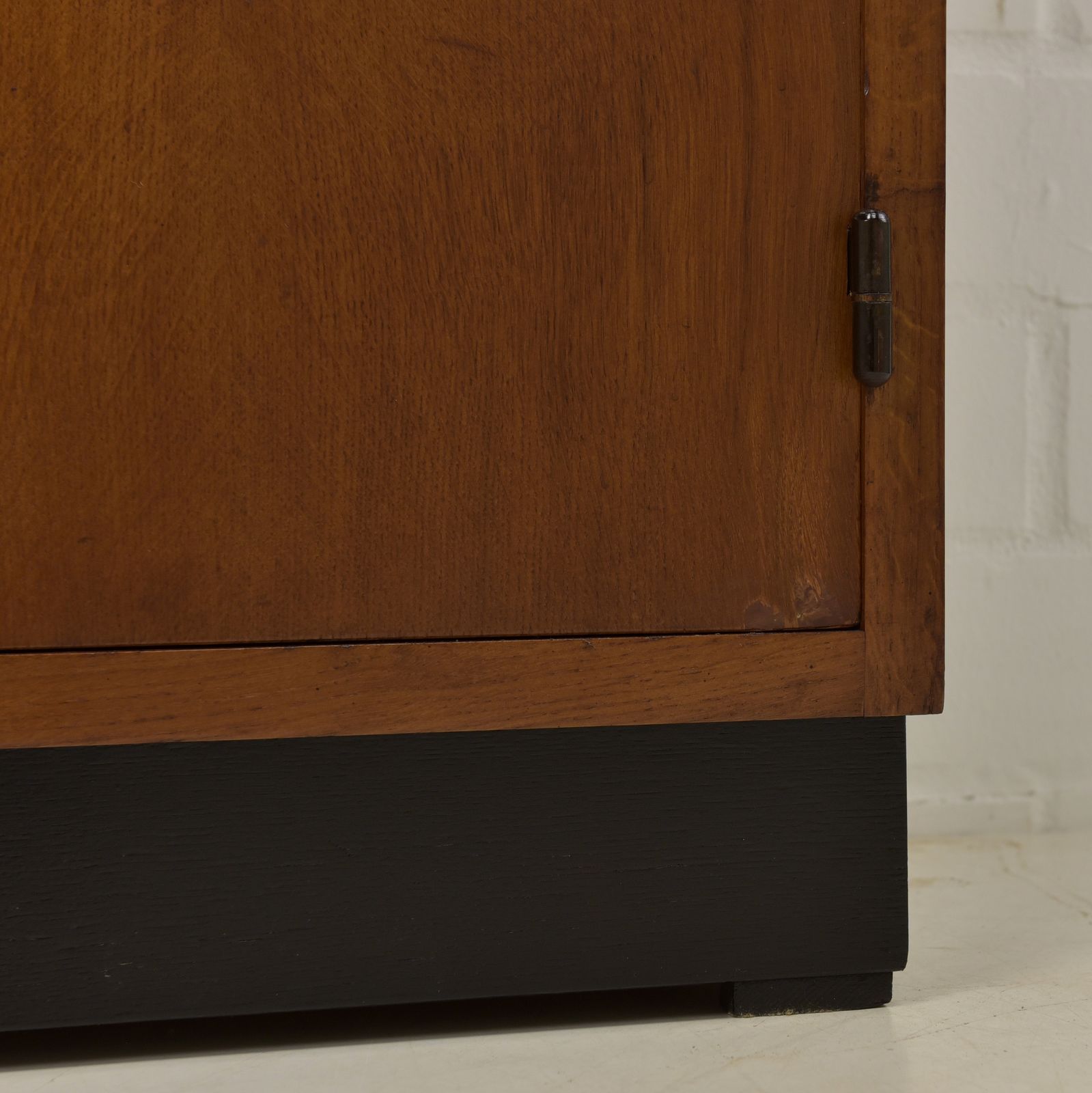 Narrow Cabinet, Mid Century Art Deco Style, Circa 1960, Oak Filing Cabinet photo vintage