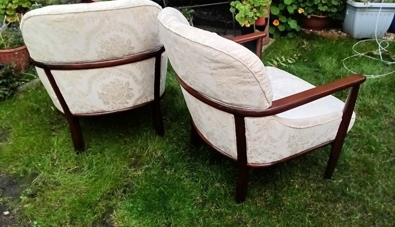 Reduced By £500 !! A Pair Of Edward Wormley Lounge Chairs By Dunbar Furnisher. photo vintage