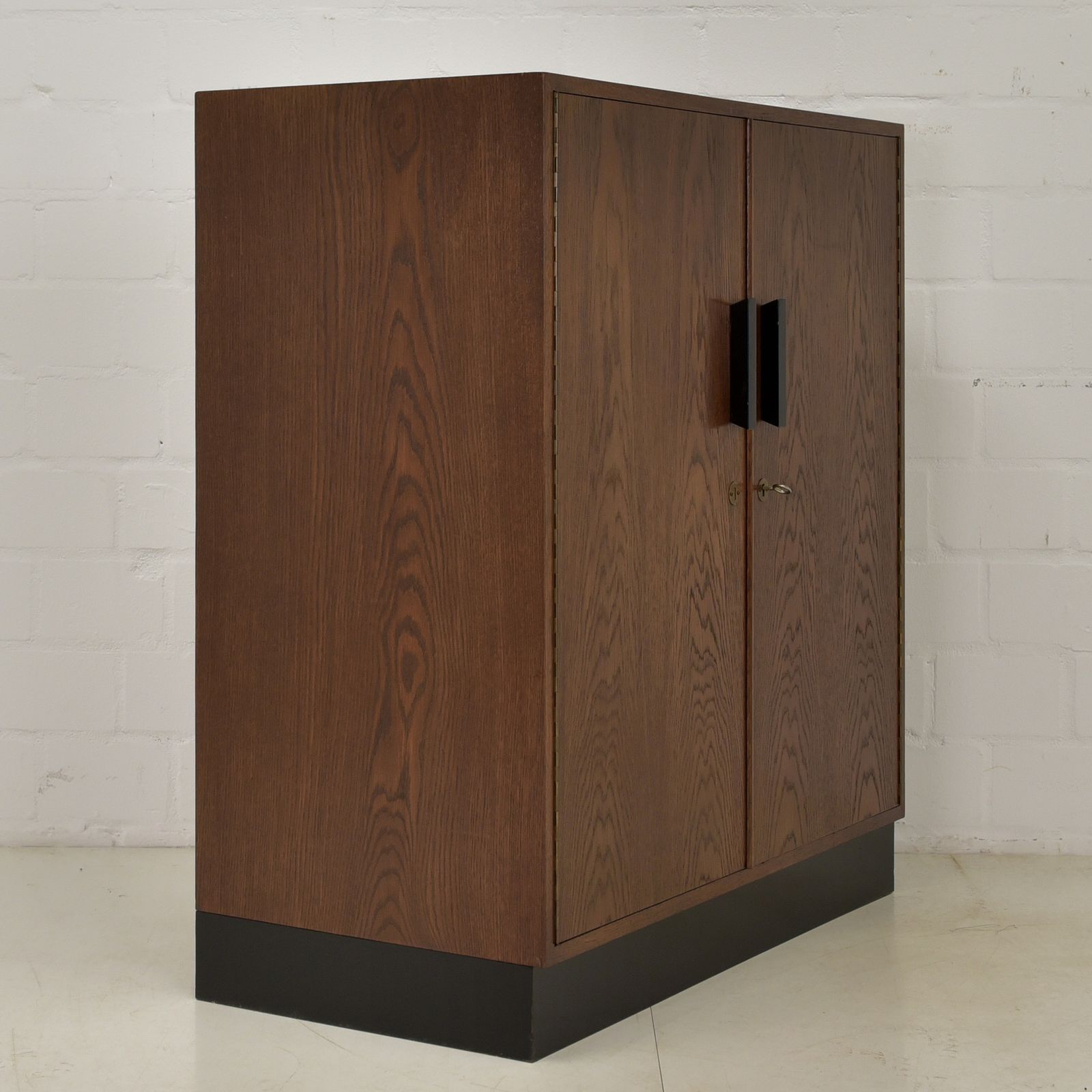 Furniture Mid Century Art Deco Chest Of Drawers Circa 1960, Retro Small Filing Cabinet, Oak photo
