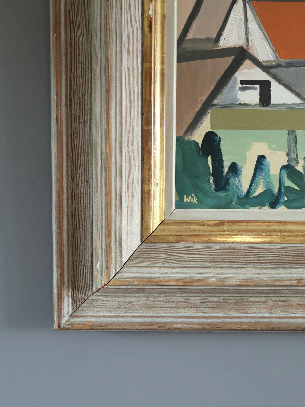 Where Houses Gather In Oil Onto Board photo 908.0