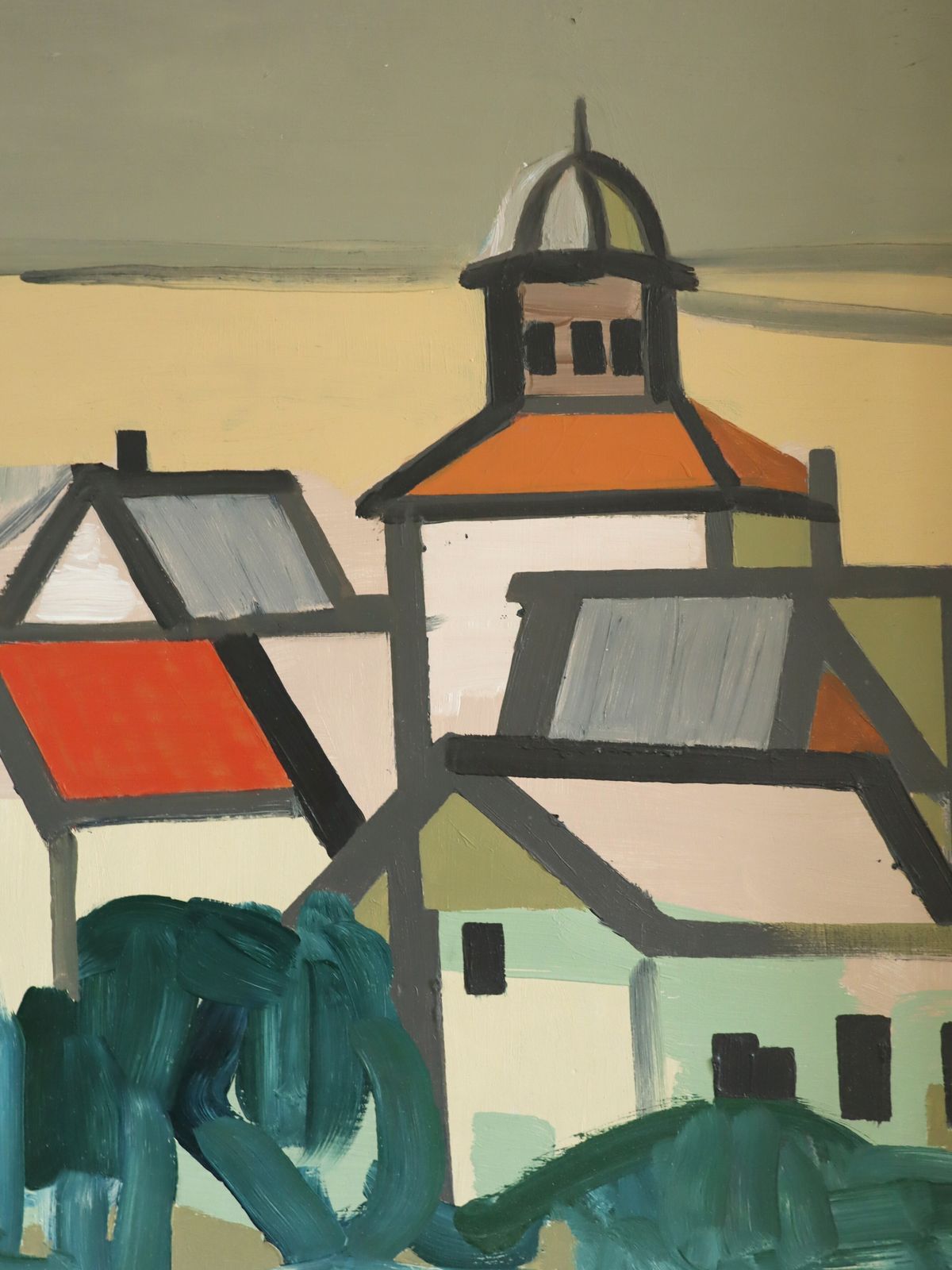 photo furniture Where Houses Gather In Oil Onto Board