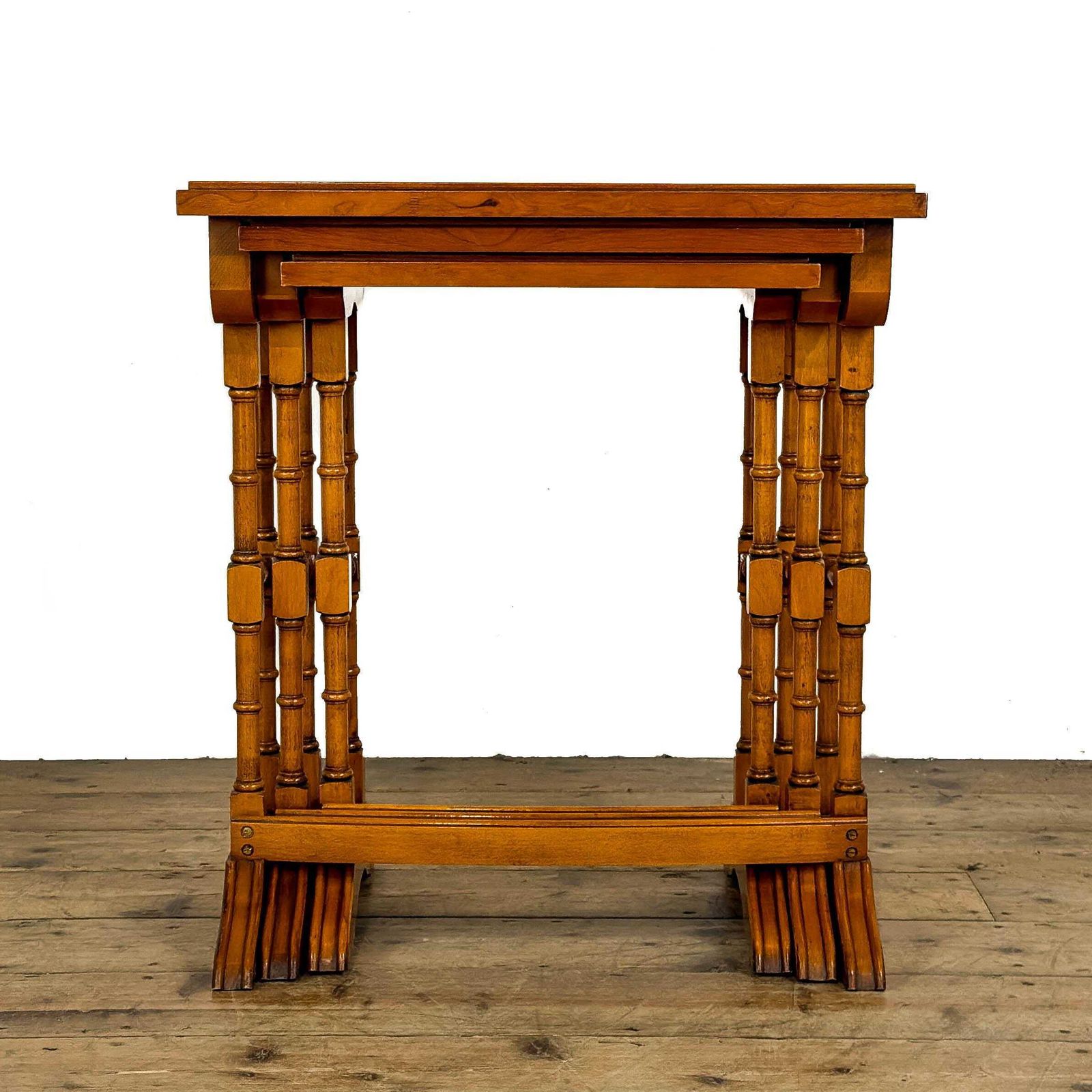 photo furniture Vintage Nest Of Yew Wood Side Tables | Antique Oak Tables | Antique Side Tables | Antique Console Tables | Small Tables