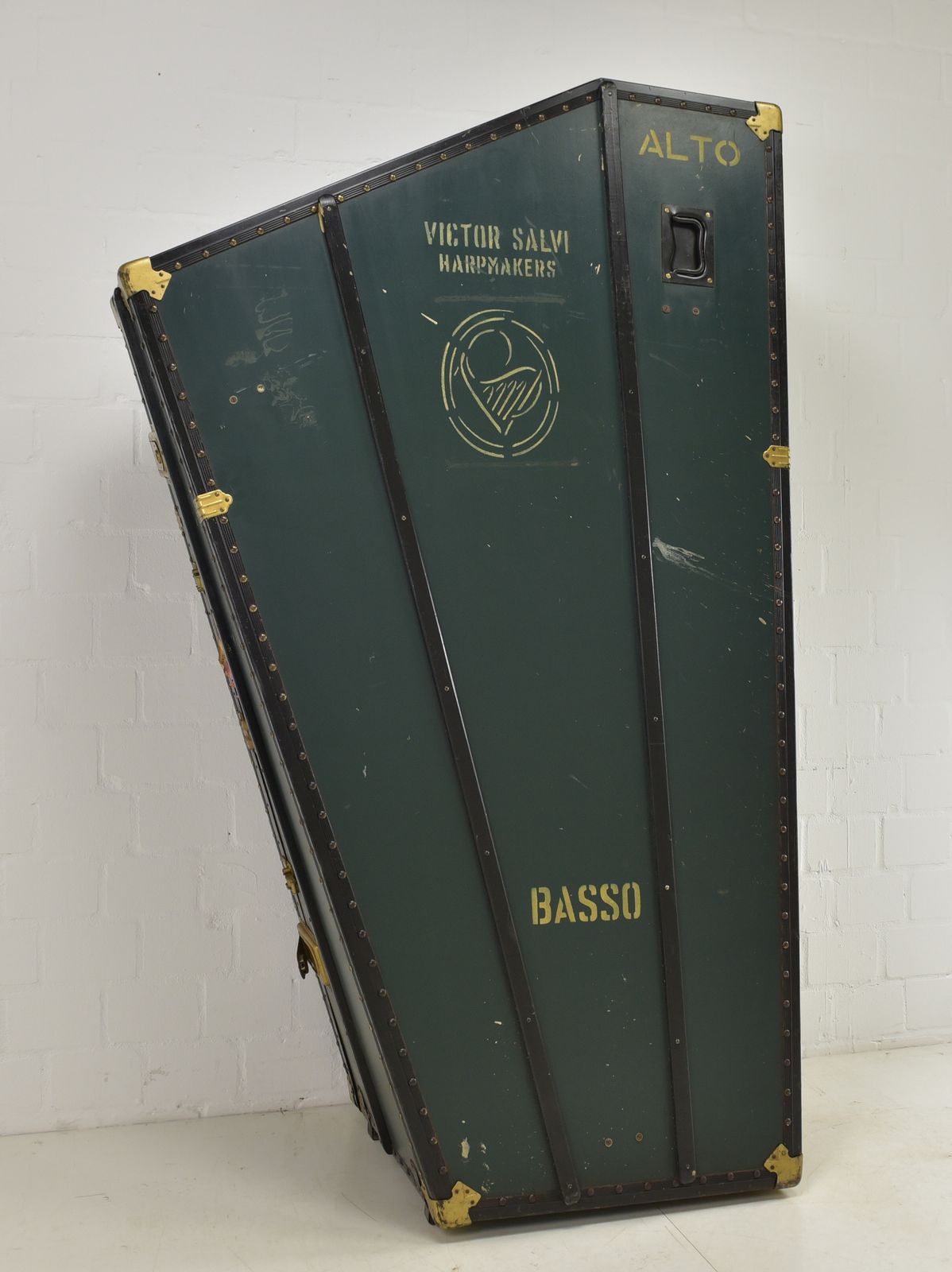 photo for sale Victor Salvi Professional Harp Case Flight Case Vintage, Convertible To A Cabinet/Shelf