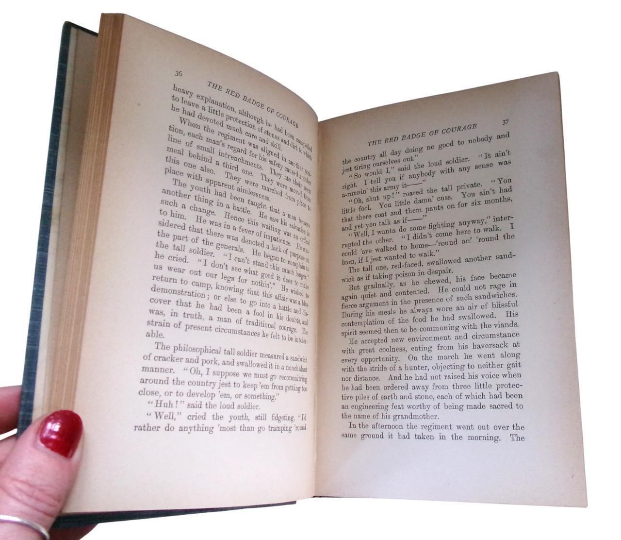 1896 Stephen Crane The Red Badge Of Courage, 1st Uk Edition, Civil War Novel, Victorian Book photo 120.0