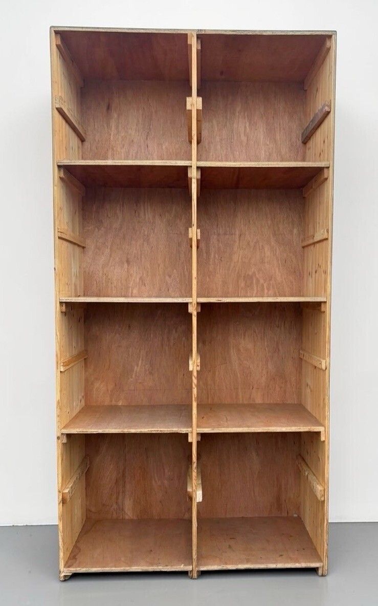 Vintage Solid Pine Cube Bookcase Piegon Hole Bookcase Industrial Style photo 245.0