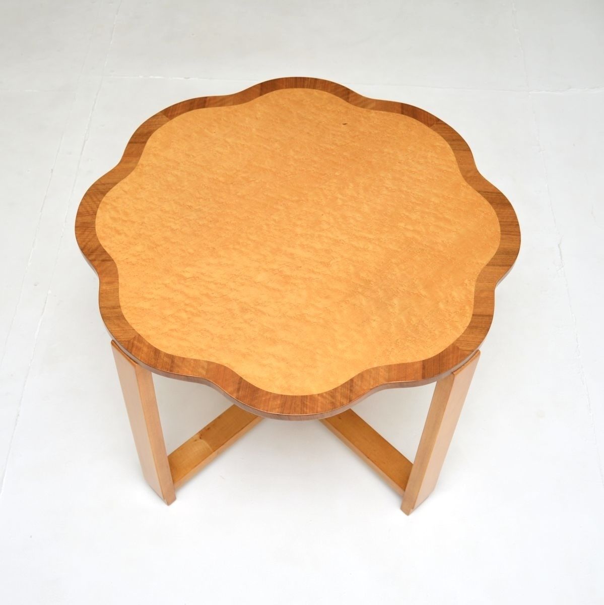 Art Deco Birds Eye Maple Nesting Coffee Table photo Furniture