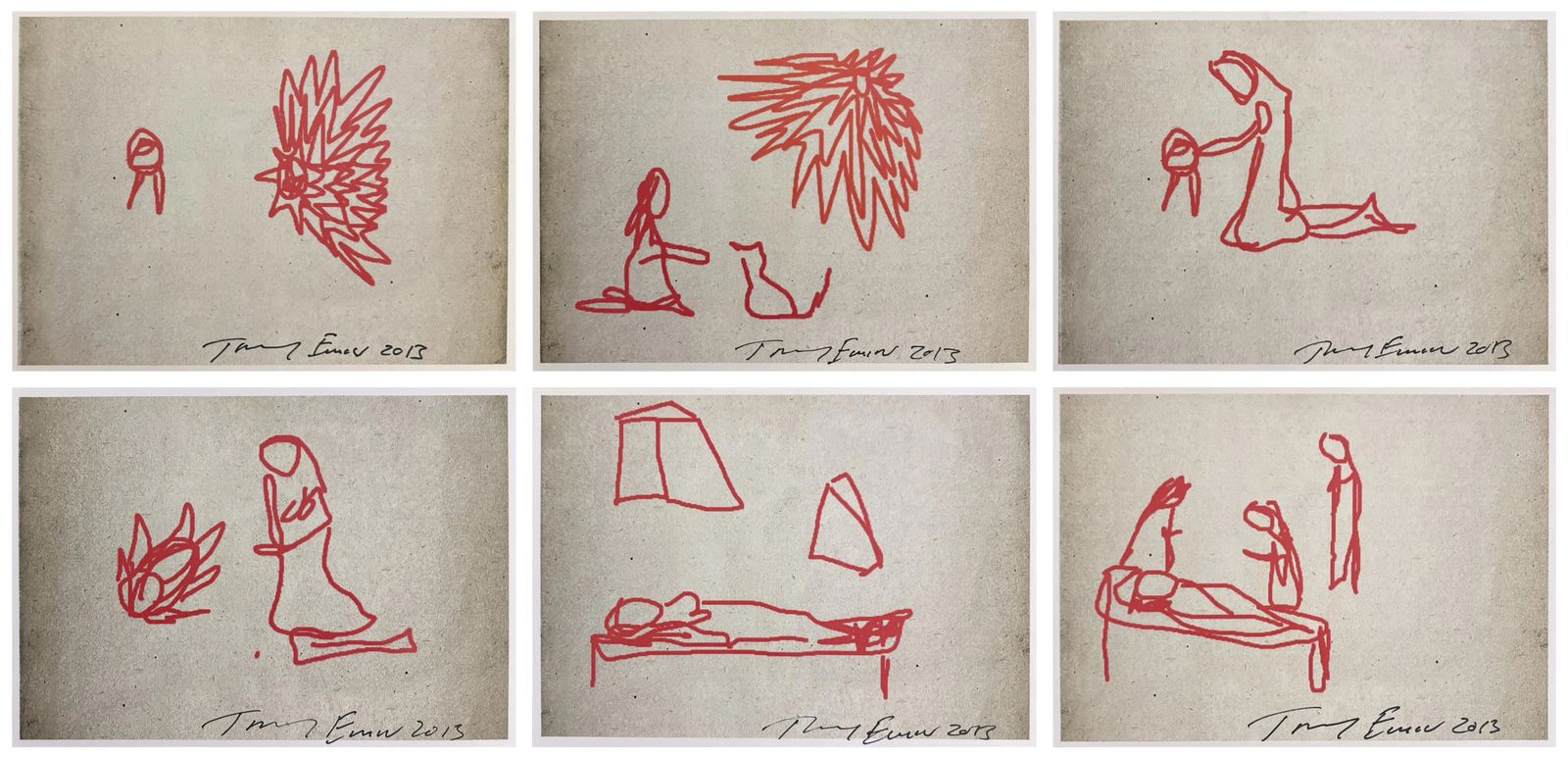 Tracey Emin Nativity Ipad Drawing (Complete Set Of 6)