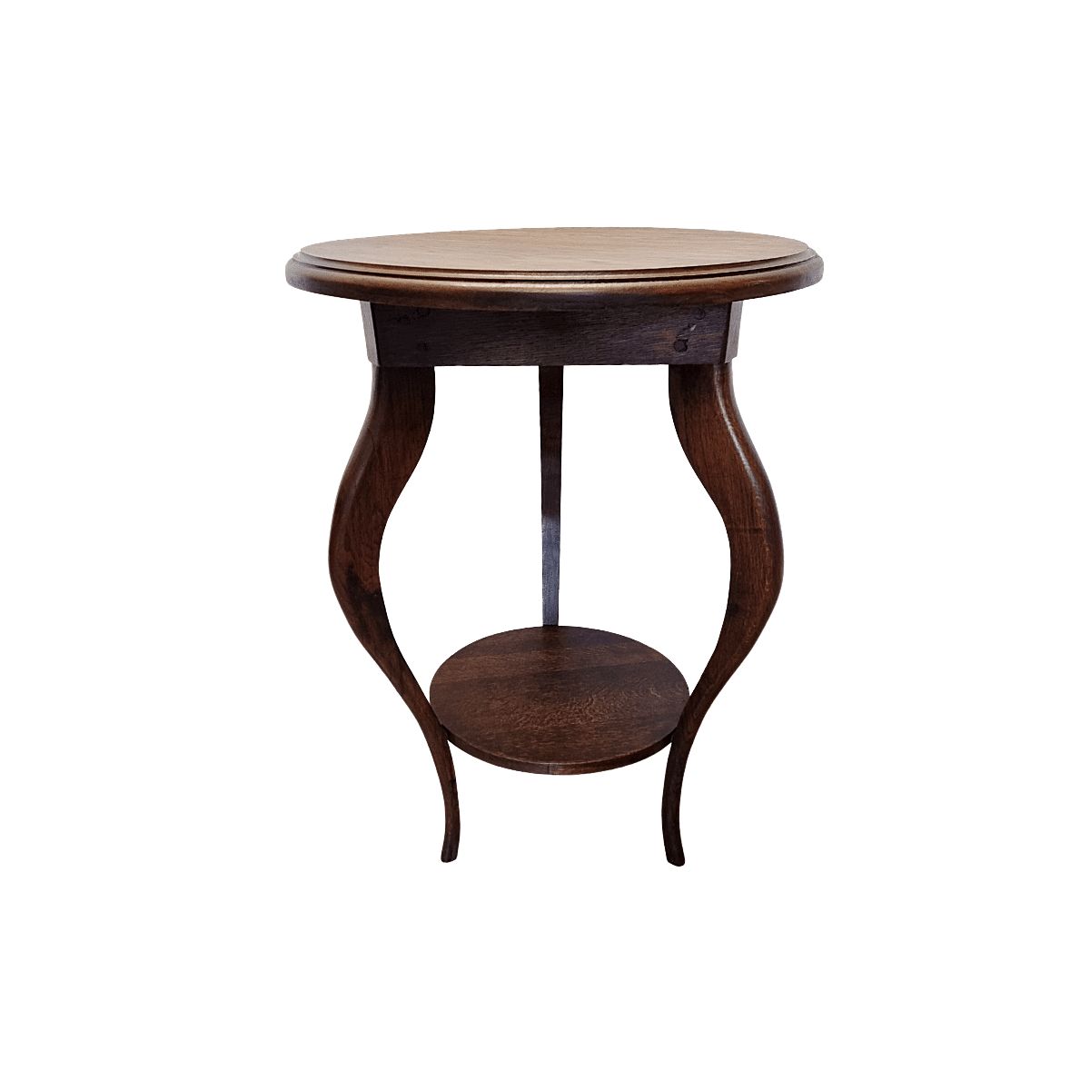 Franse Art Nouveau Eiken Driepootstafel, Begin 1900s