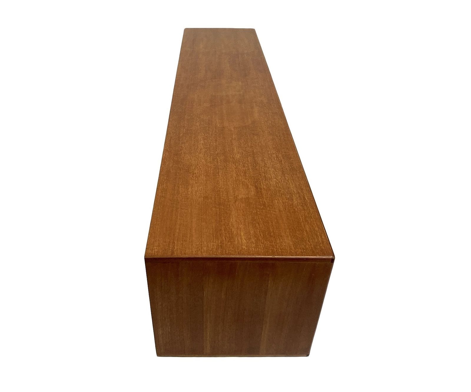 British Younger Teak And Hessian Long Sideboard Credenza Mid Century 1960s photo for sale