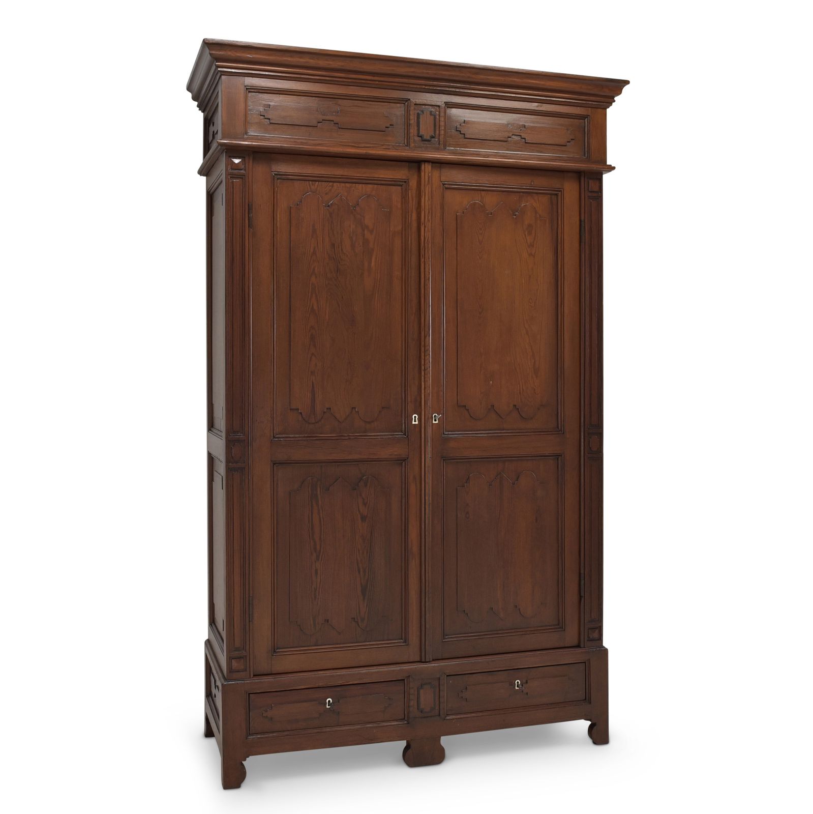 Antique! Restored Art Nouveau Pine Softwood Wardrobe