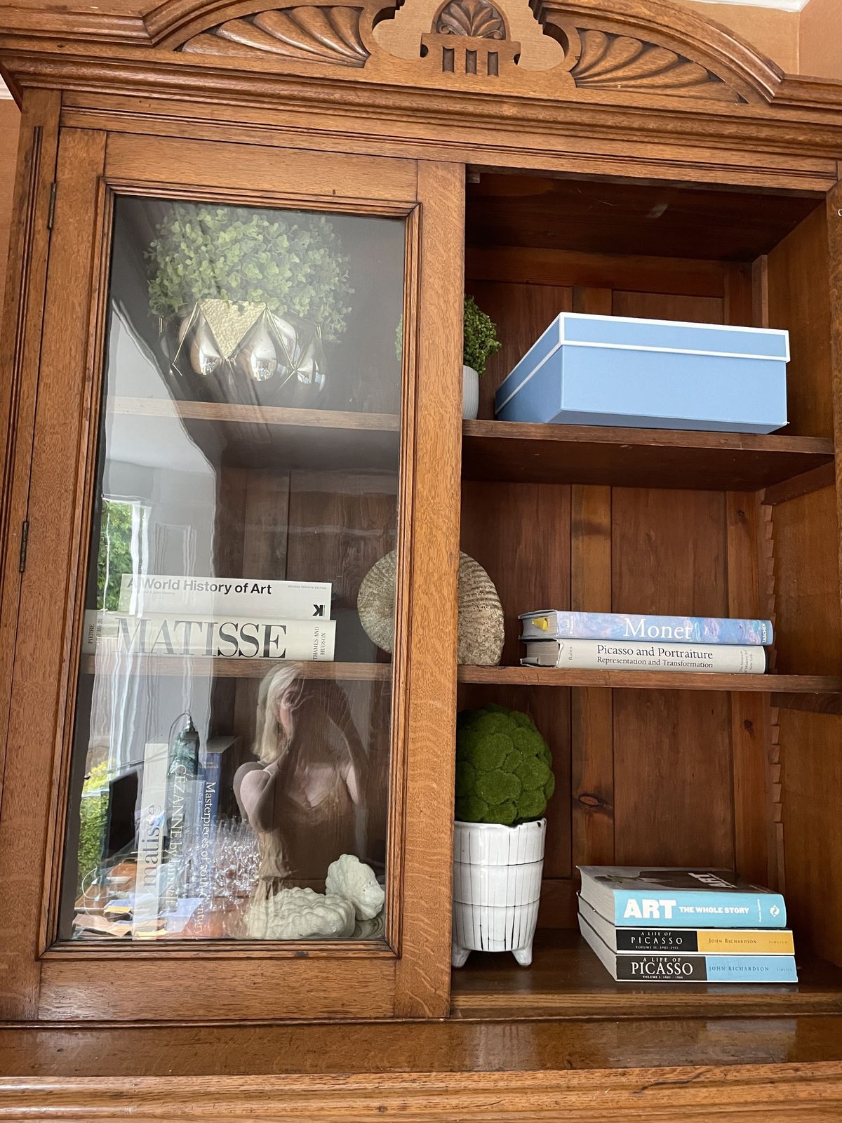 Country House Golden Oak Bookcase photo vintage