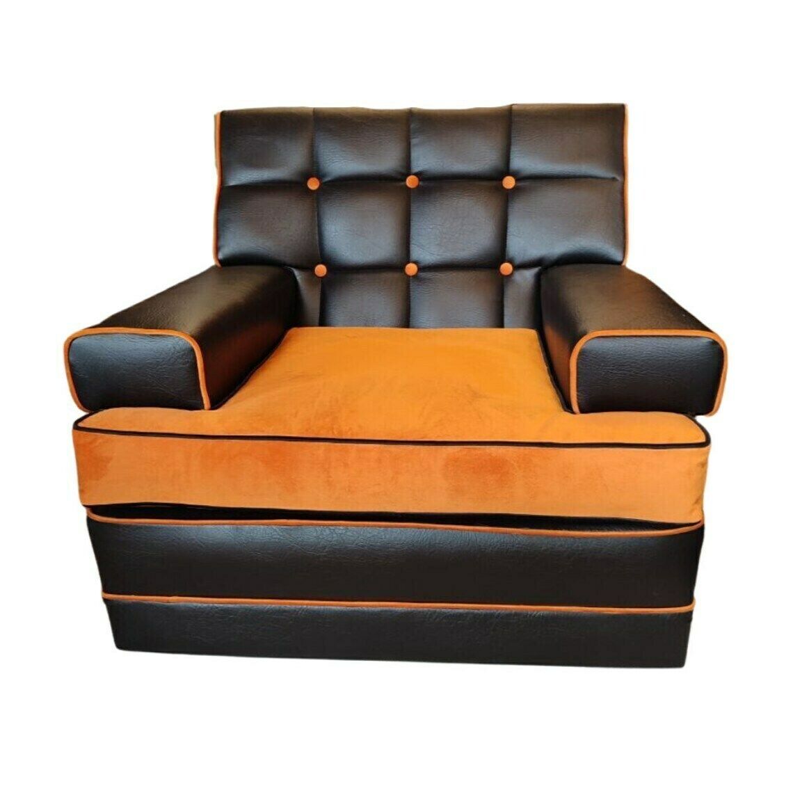 photo furniture Retro Chic: 1950s Mid Century Modular Sofa Set With Stylish Curved Design And Vibrant Upholstery
