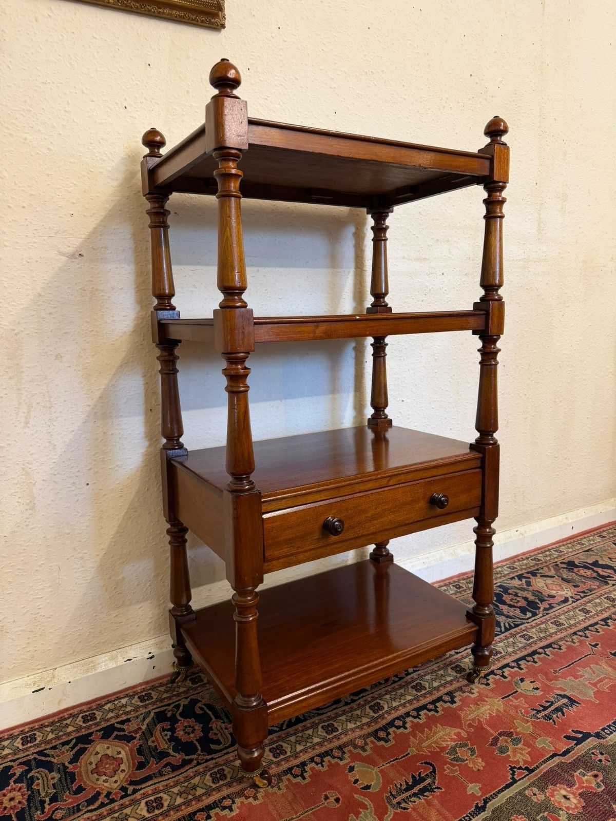Quality Antique Mahogany Four Tier Whatnot/Etagere Circa 1880