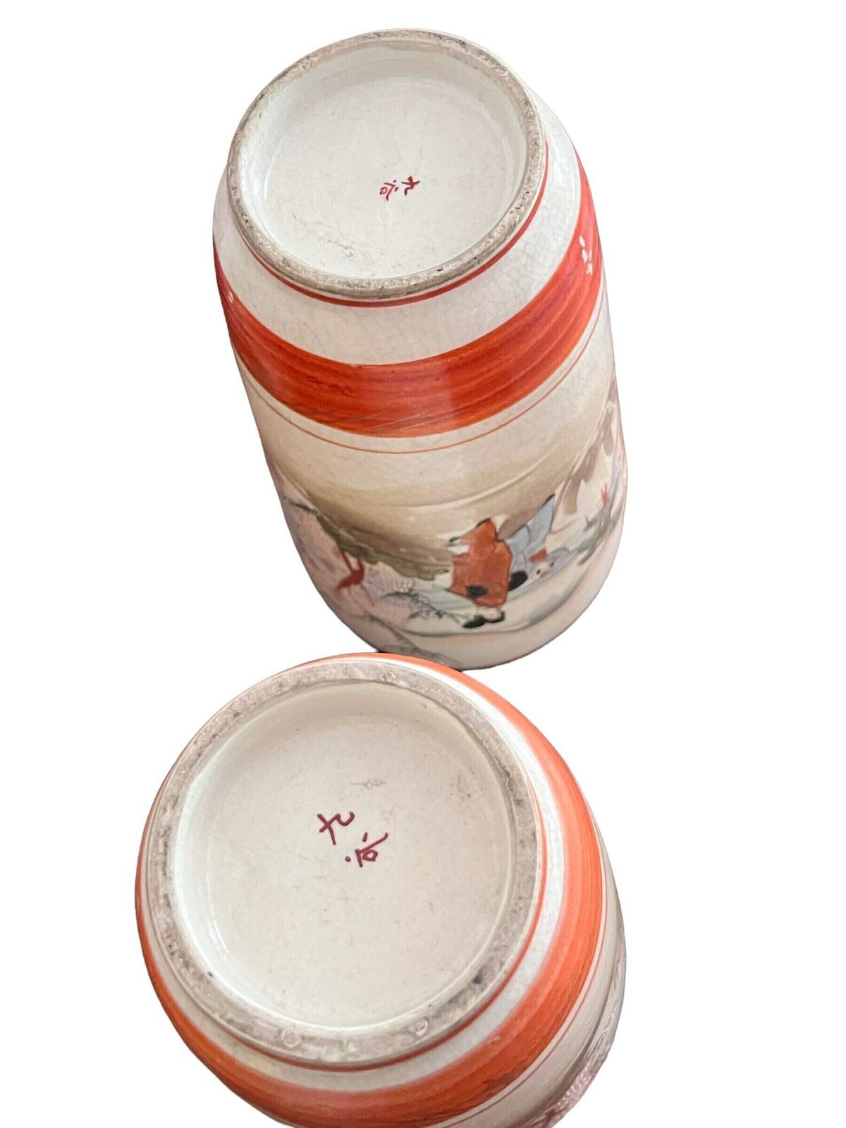 Antique Japanese Meiji Satsuma Pair Of Vases: Exquisite Ceramic Artistry photo 145.0