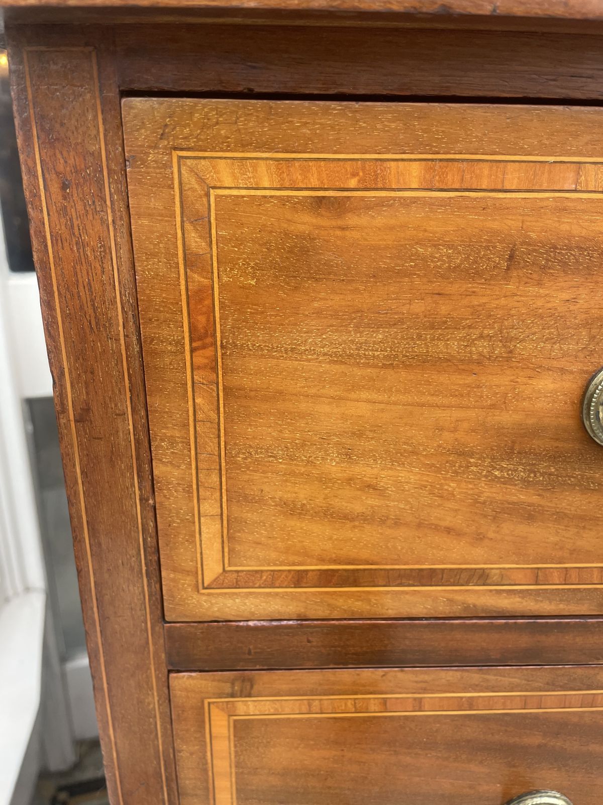 Antique Mahogany & Satinwood Inlaid Chest Of Drawers By Maple & Co photo Furniture