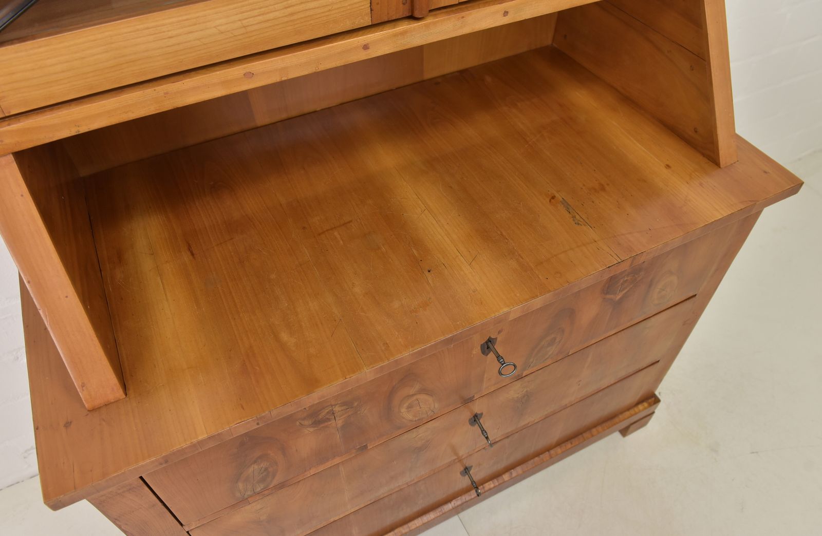 Antique! Small Buffet Cabinet, Restored, Cherrywood, Biedermeier Style, Circa 1920 photo vinterior