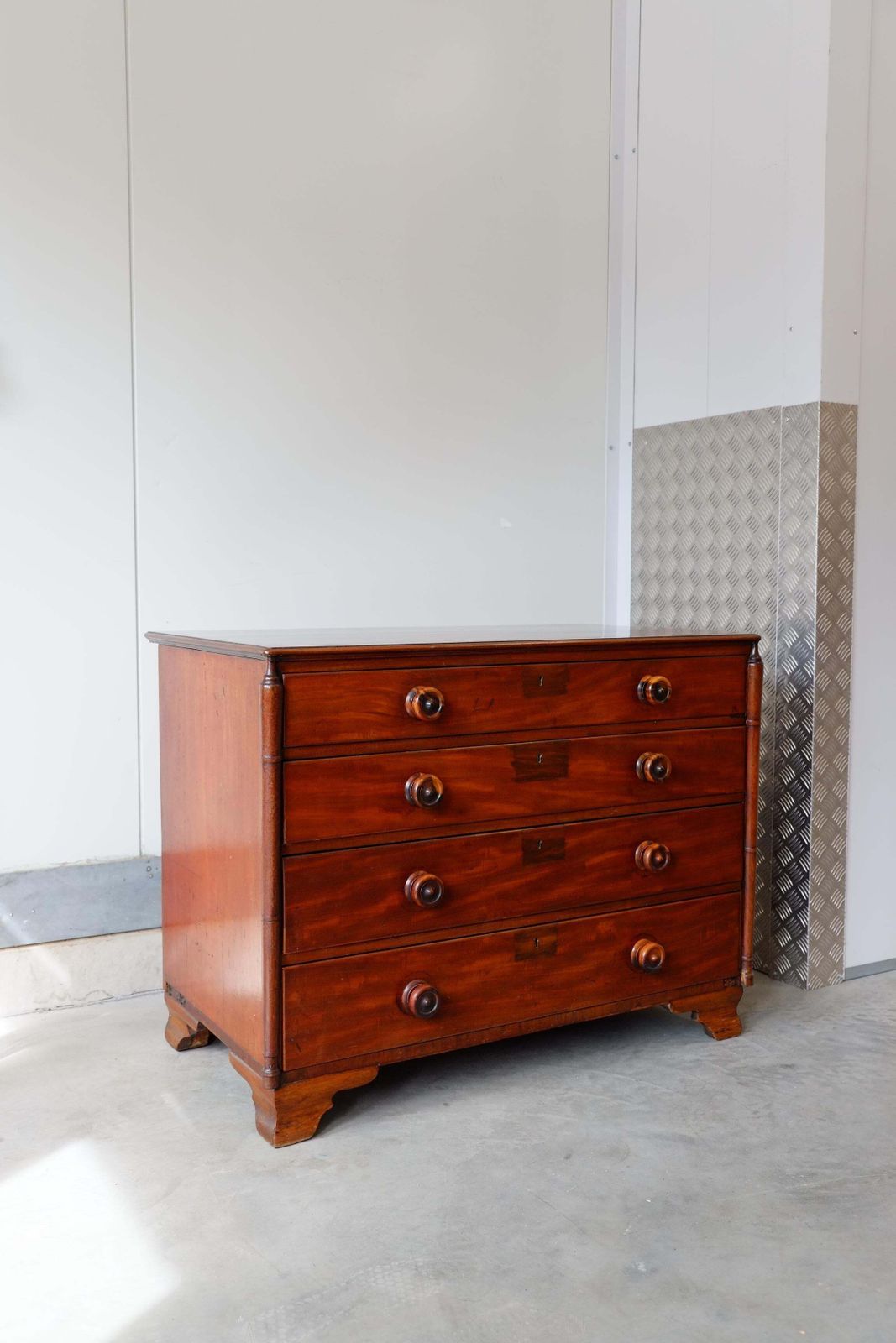 Unique 19th Century Mahogany Chest Of Drawers photo vintage