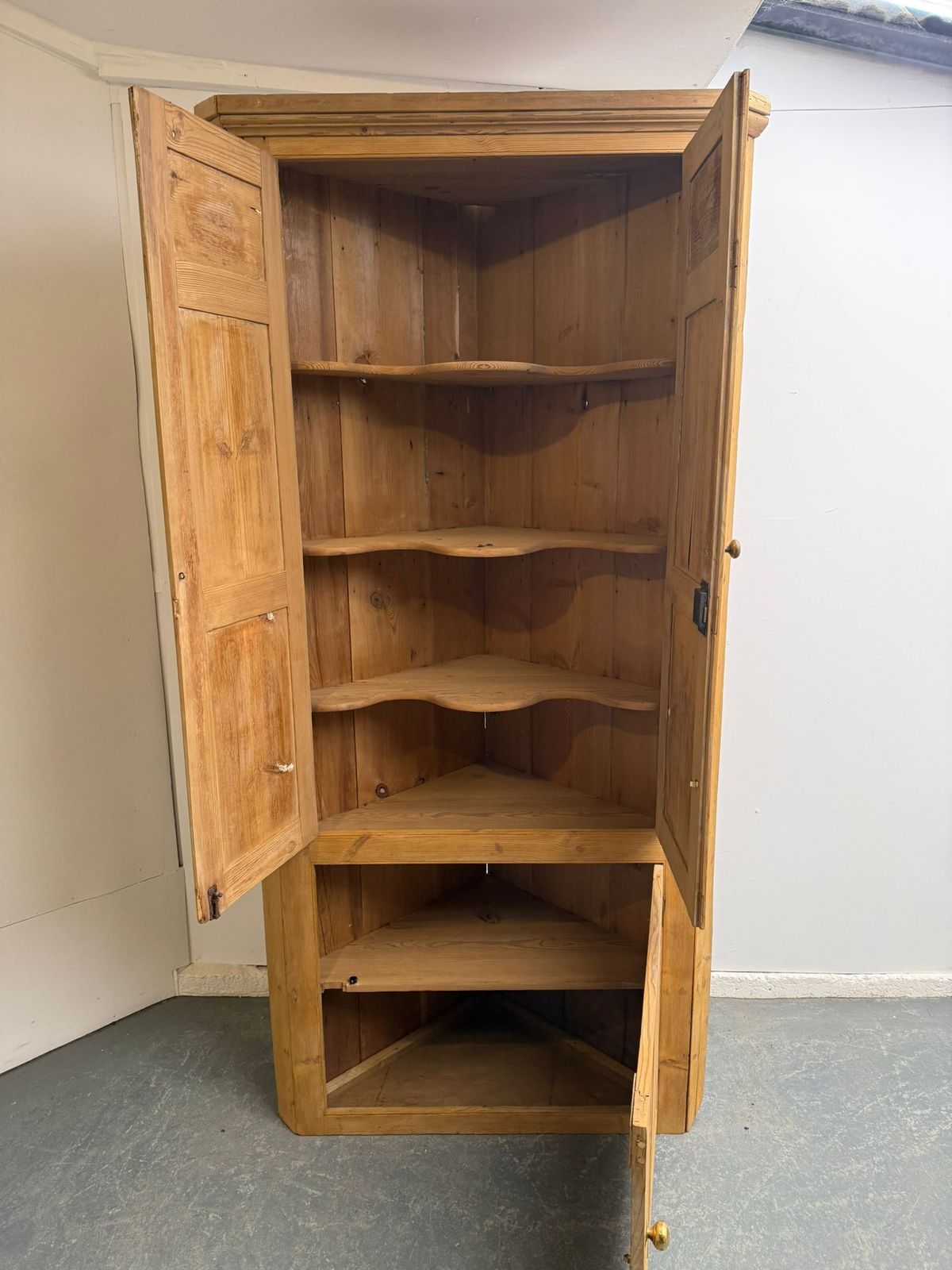 photo furniture A Fantastic Georgian Pine Tall  1 Piece Drinks Cabinet